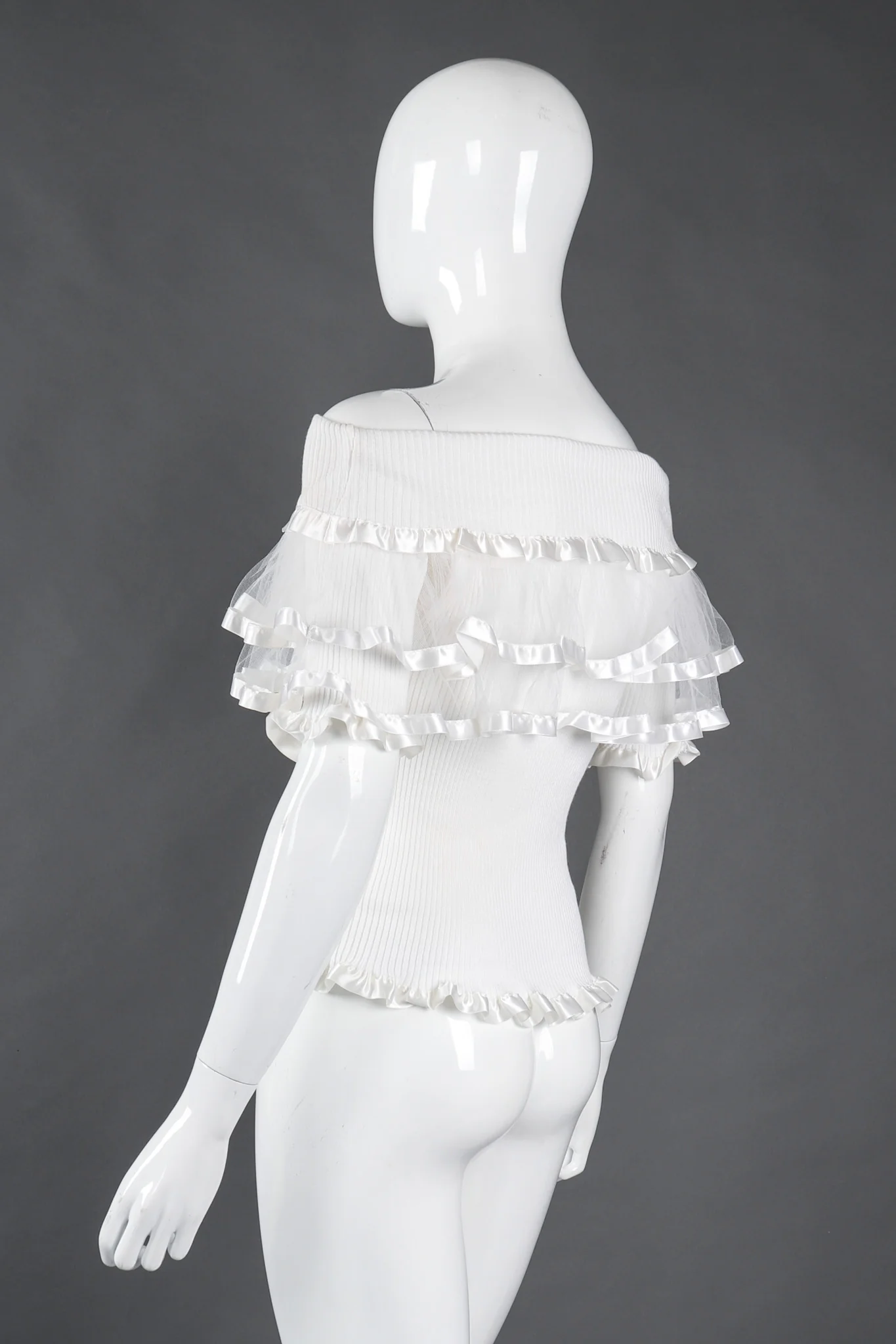 Ribbon-Trim Ruffle Top - Image 6