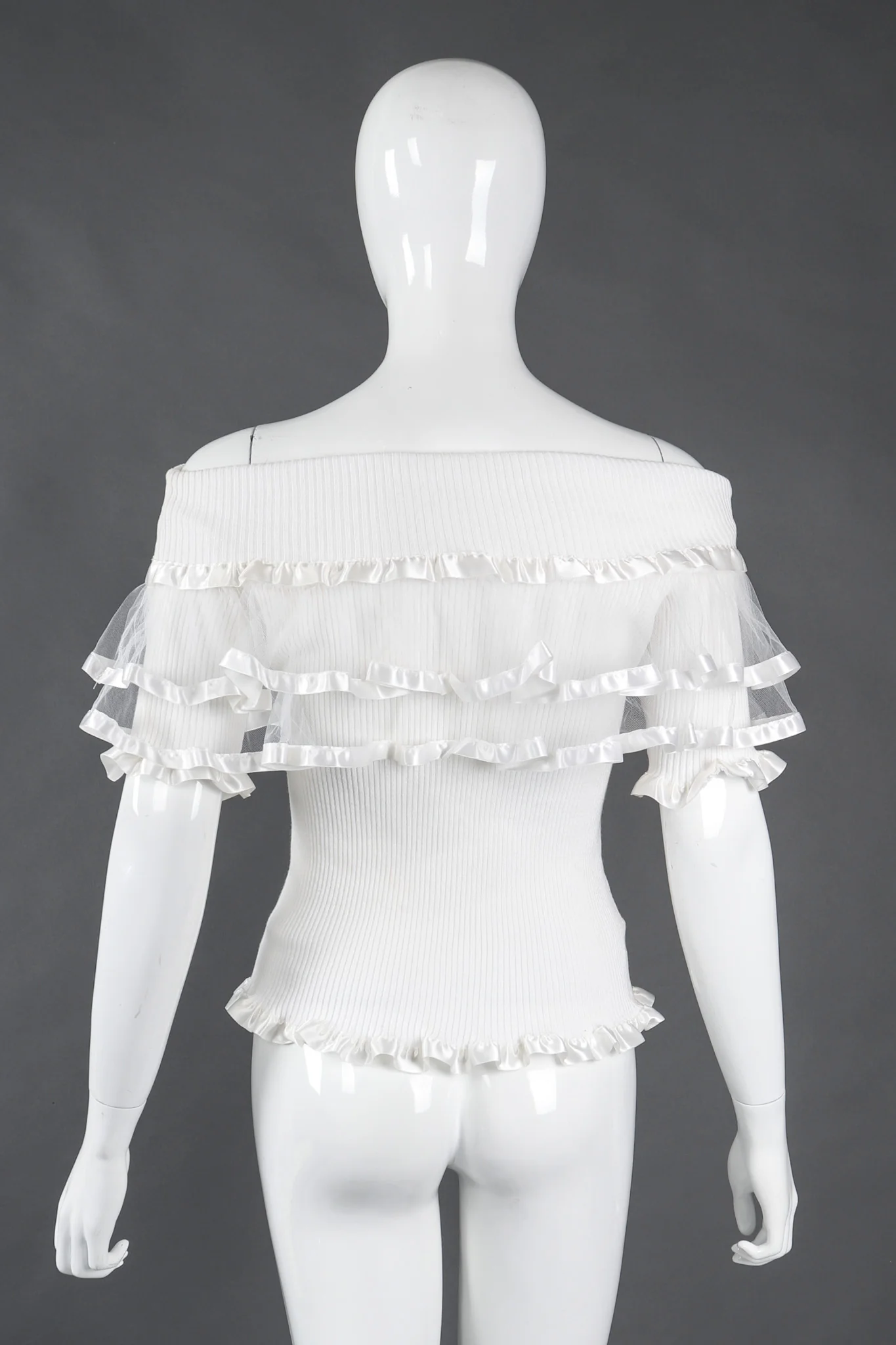 Ribbon-Trim Ruffle Top - Image 7