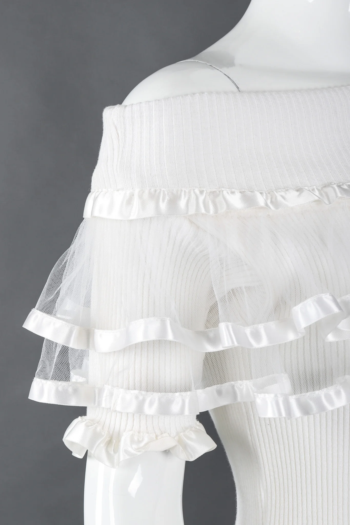 Ribbon-Trim Ruffle Top - Image 8
