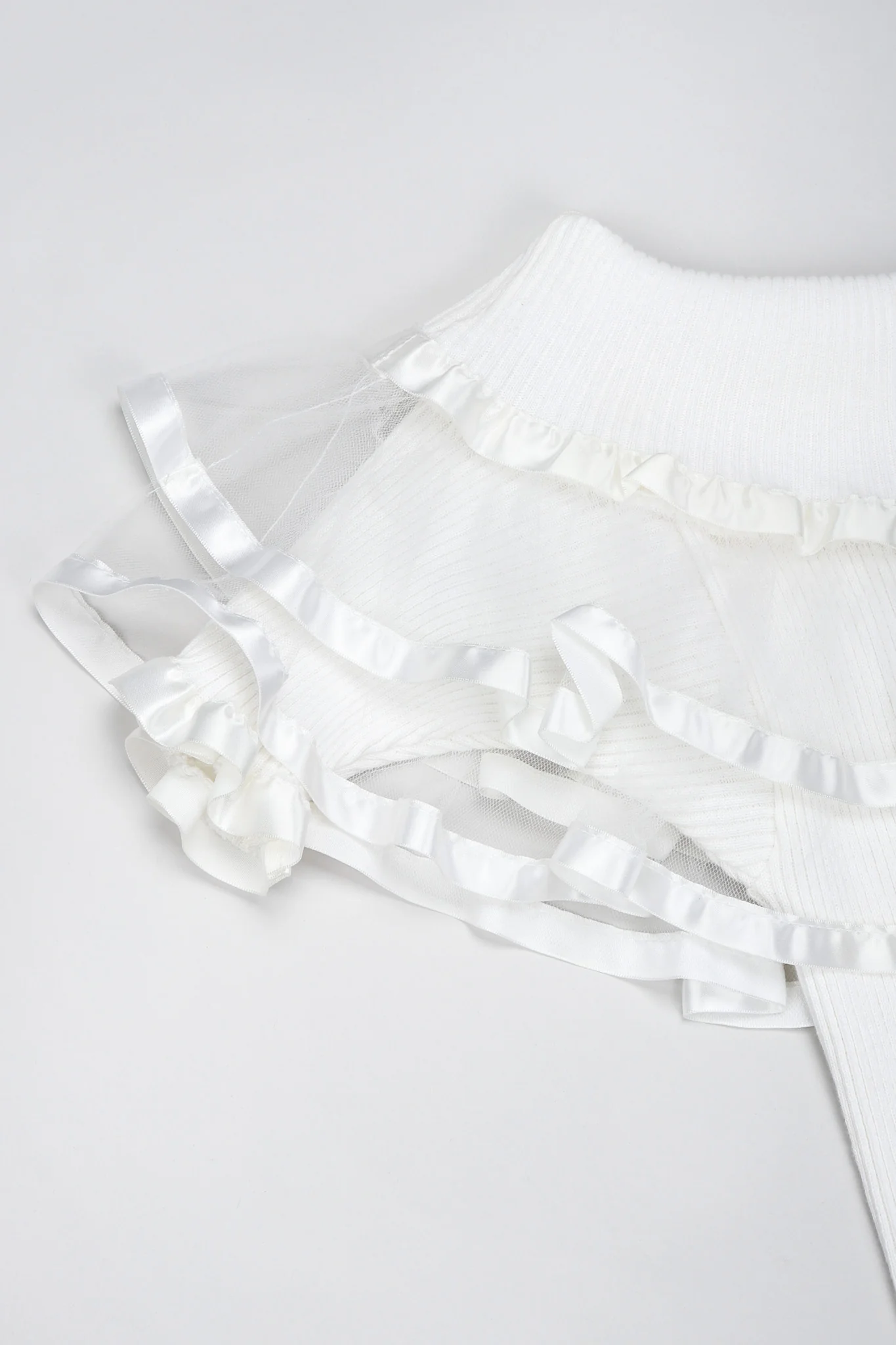 Ribbon-Trim Ruffle Top - Image 9