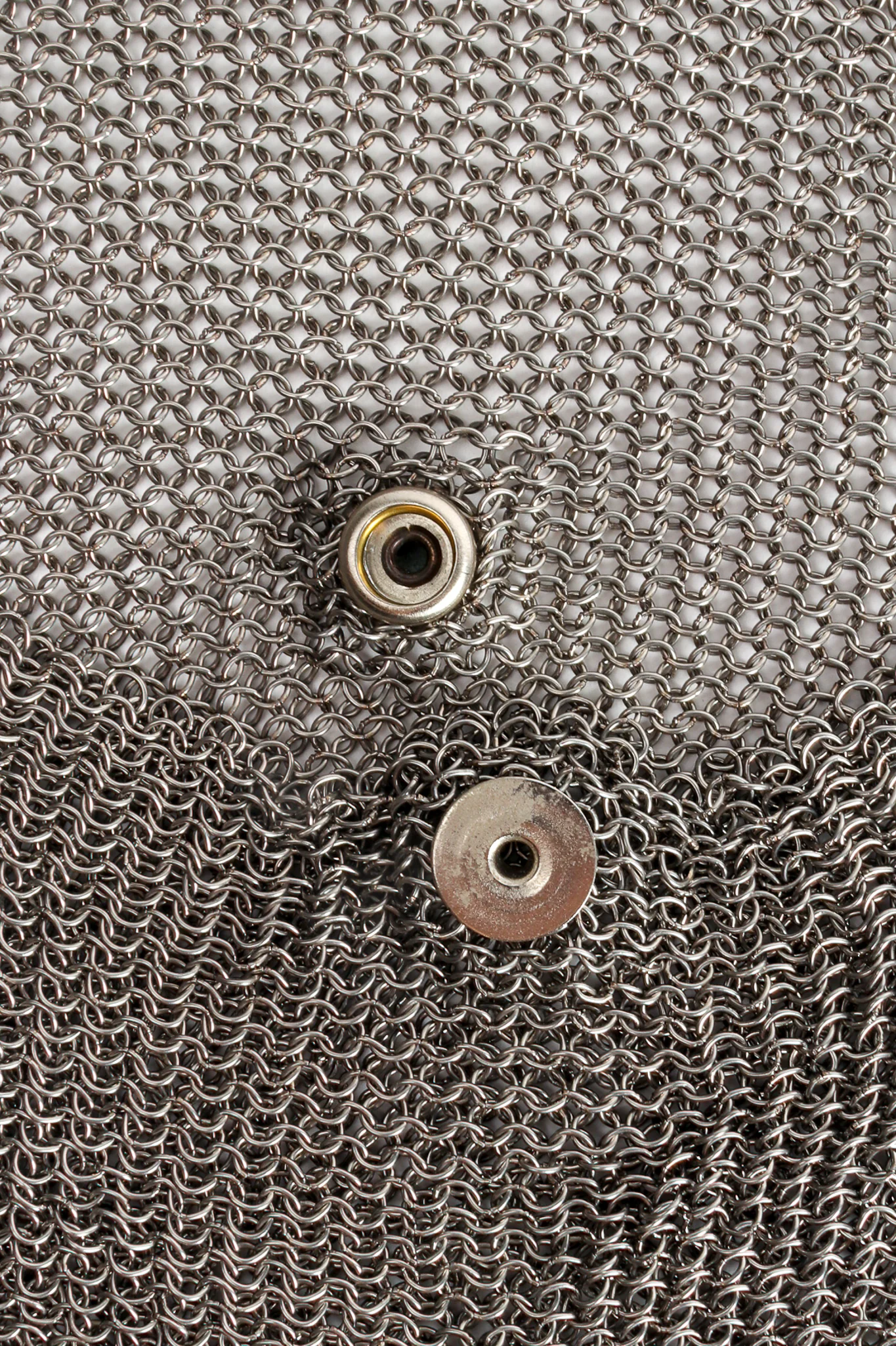 Ring Mesh Fold Over Asymmetrical Chain Fringe Bag - Image 6
