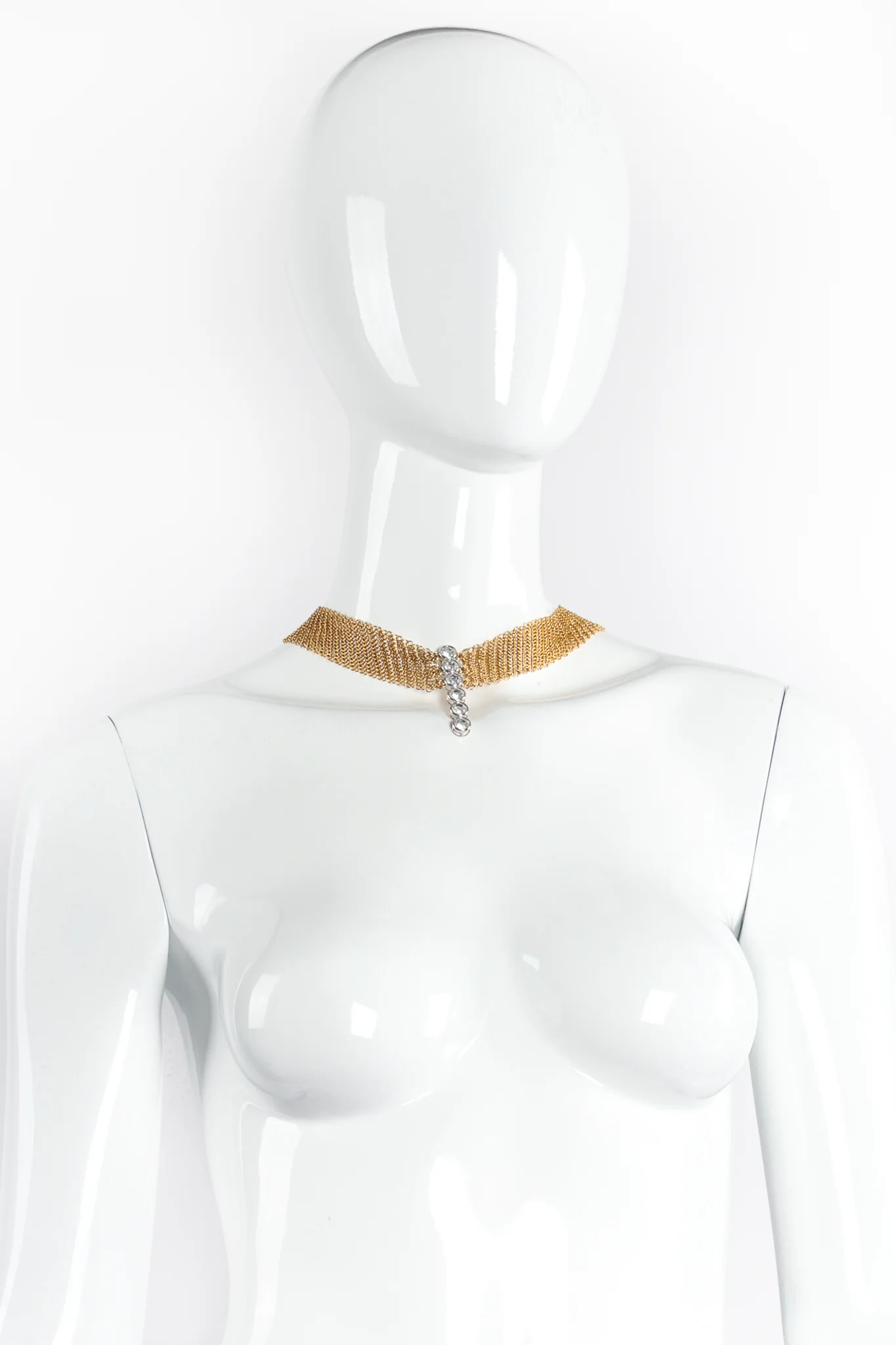 Ring Mesh Swarovski Bar Choker