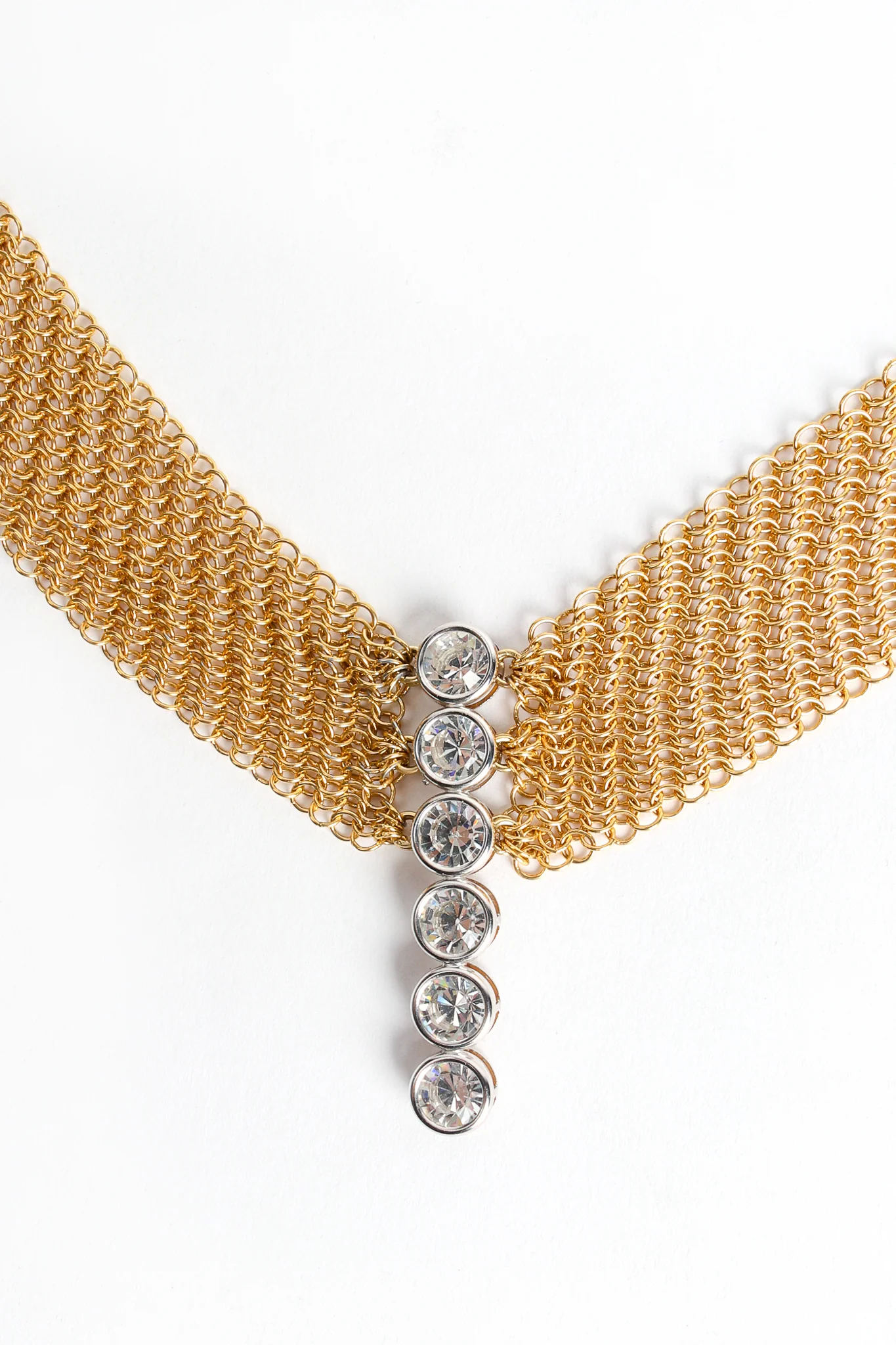 Ring Mesh Swarovski Bar Choker - Image 4