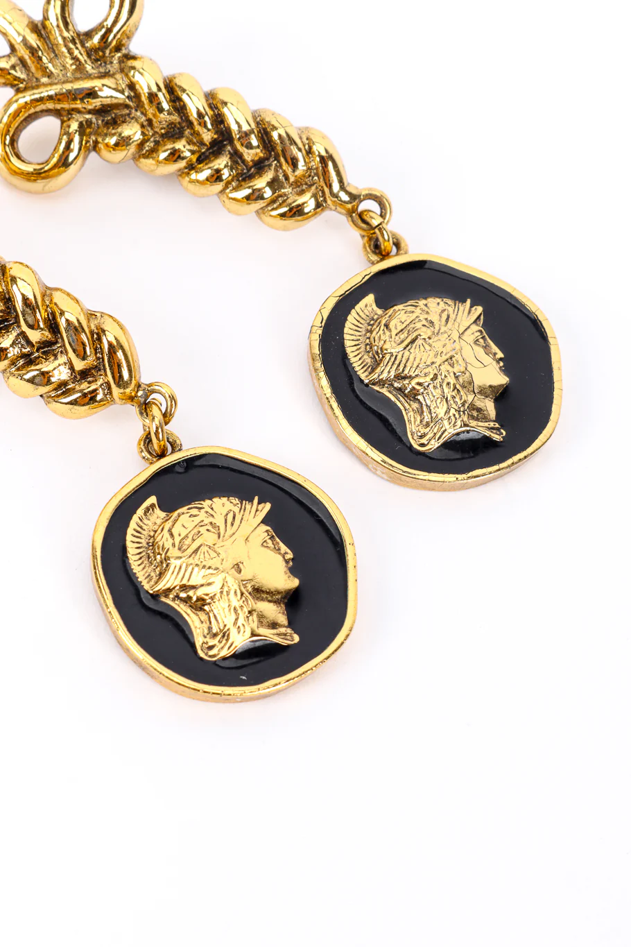 Roman Medallion Drop Earrings - Image 4