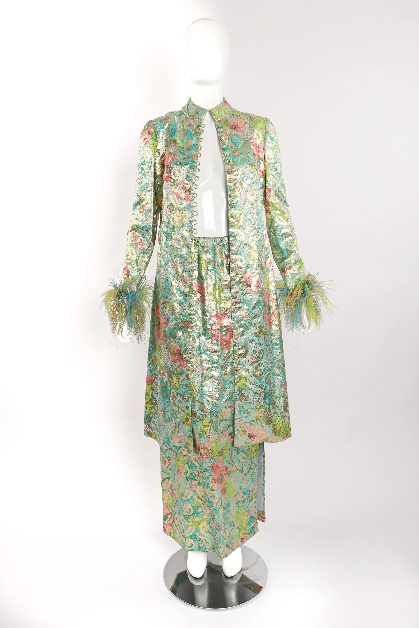 Romantica Brocade Duster & Skirt Set - Image 5