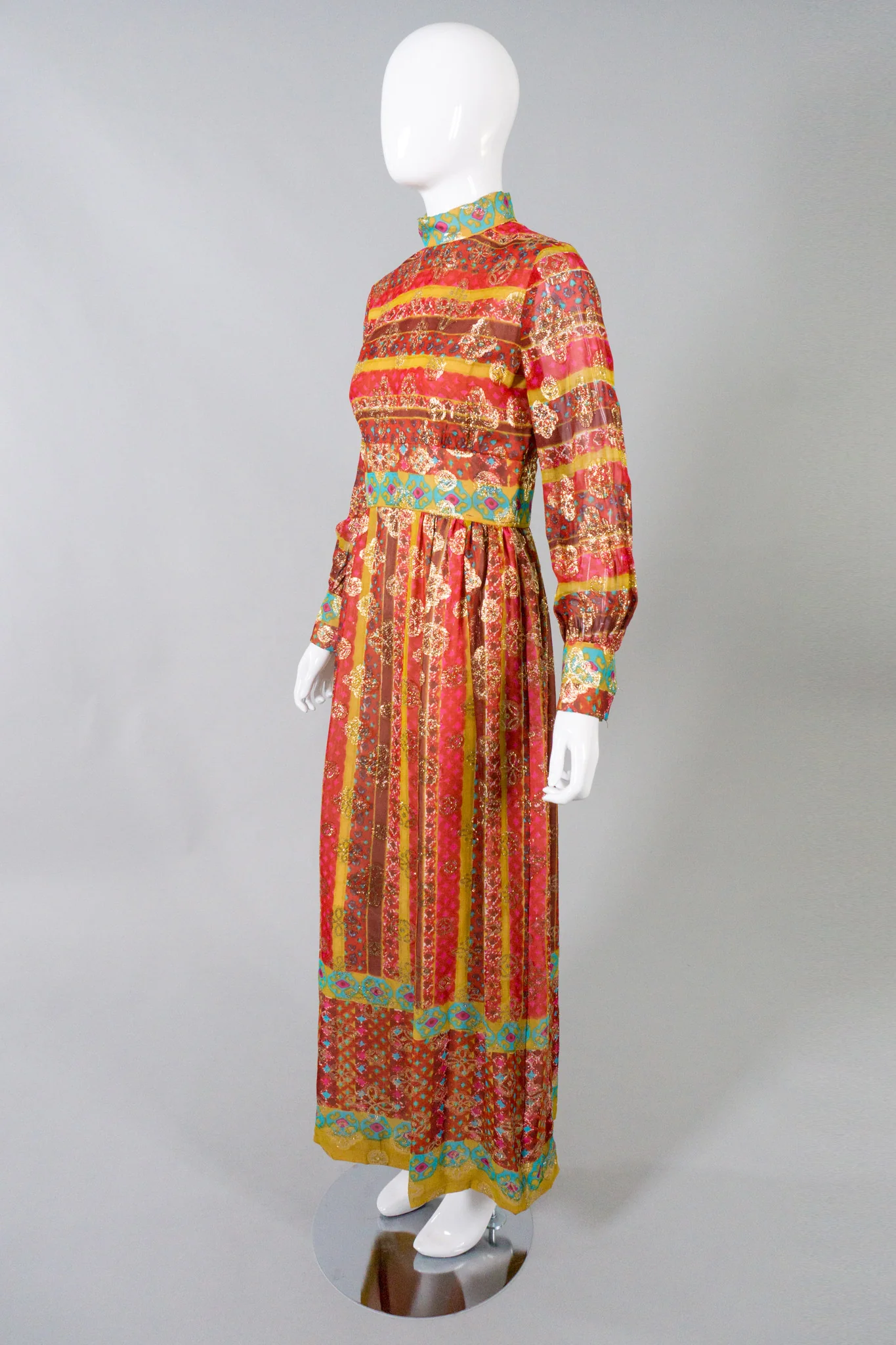 Romantica Metallic Batik Print Dress - Image 2