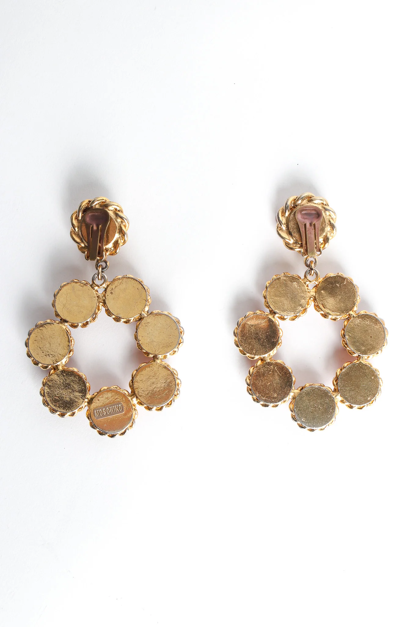 Rope Amber Bead Drop Earrings - Image 4