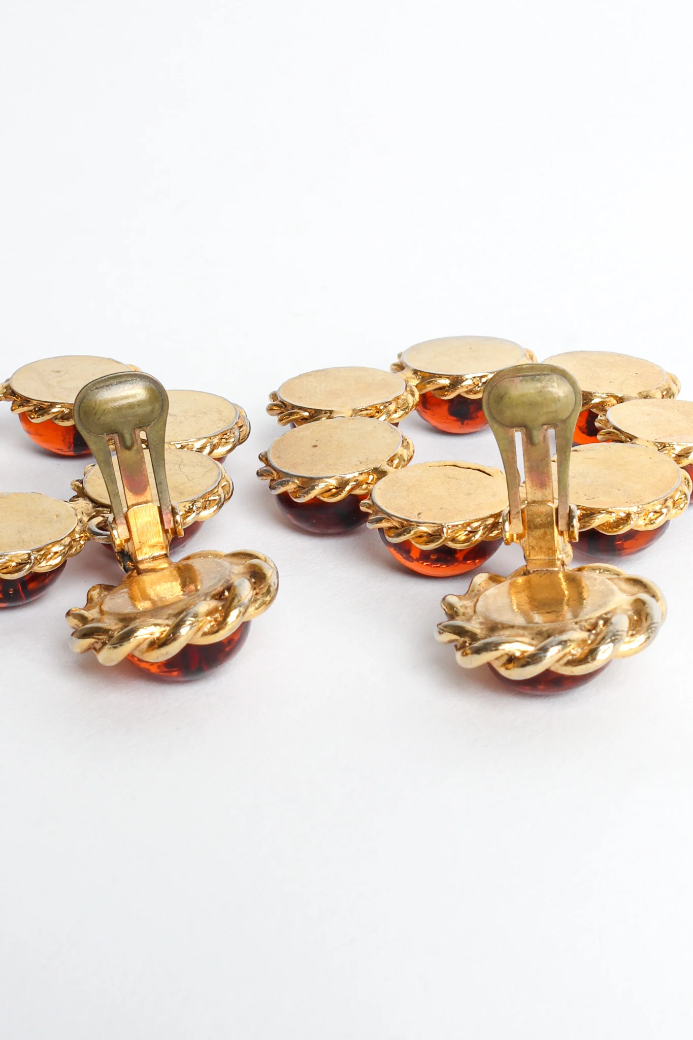 Rope Amber Bead Drop Earrings - Image 6