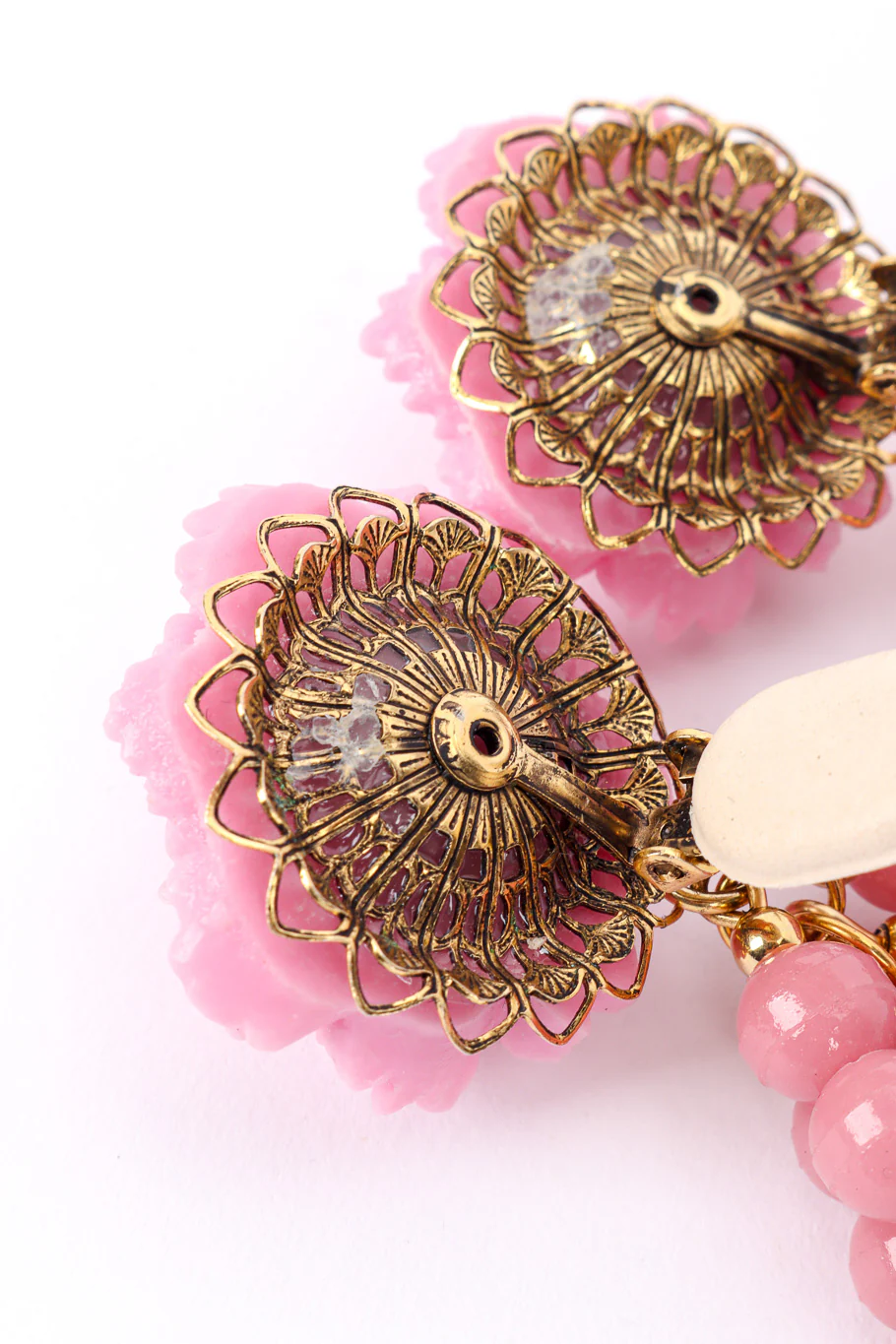 Rose Bead Hoop Earrings - Image 9