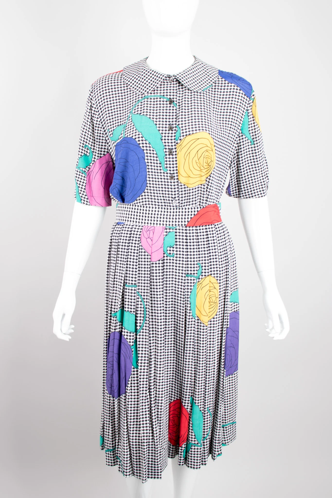 Rose Houndstooth Top & Skirt Set - Image 8