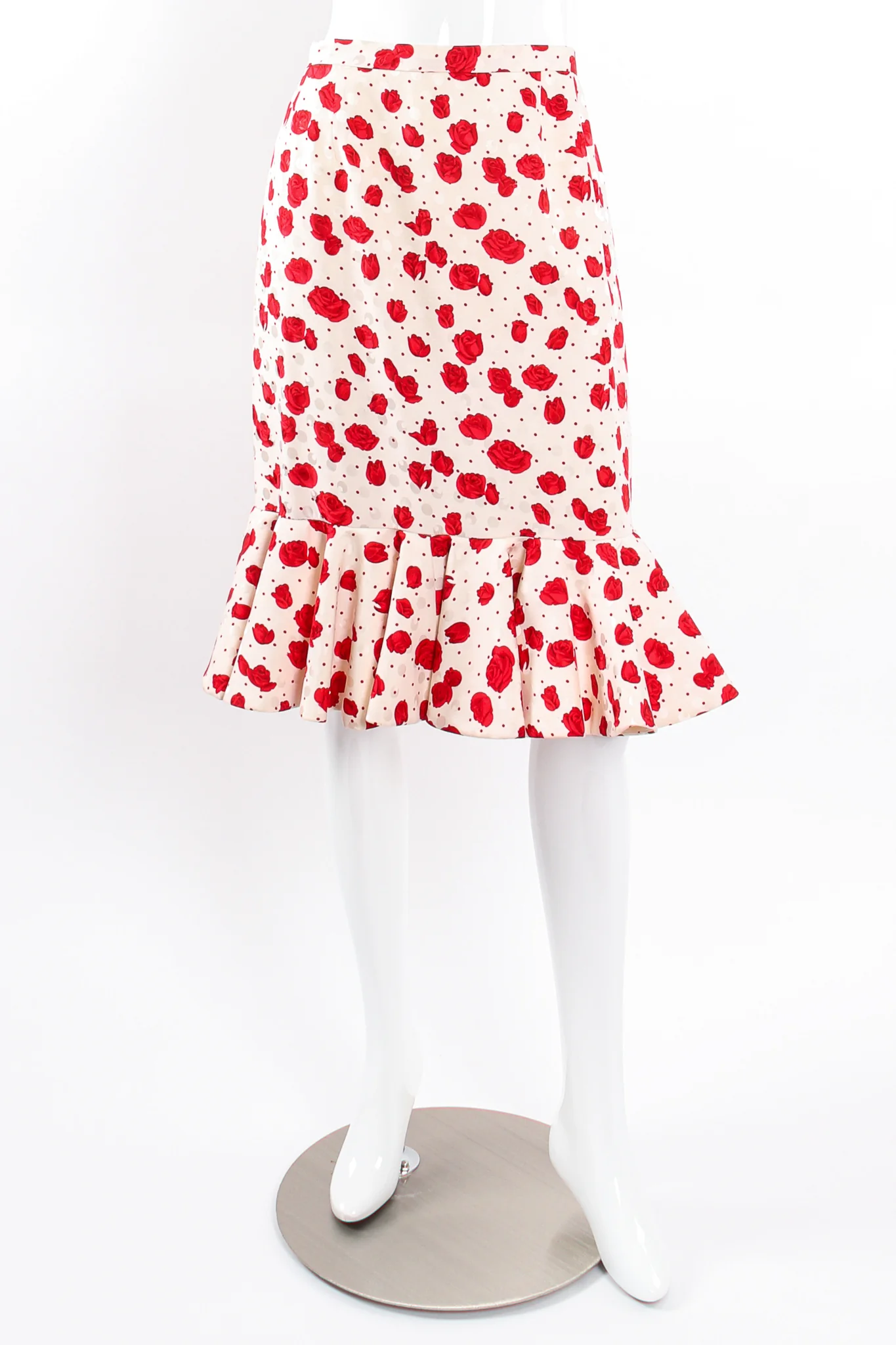 Rose Print Peplum Jacket & Skirt Set - Image 17