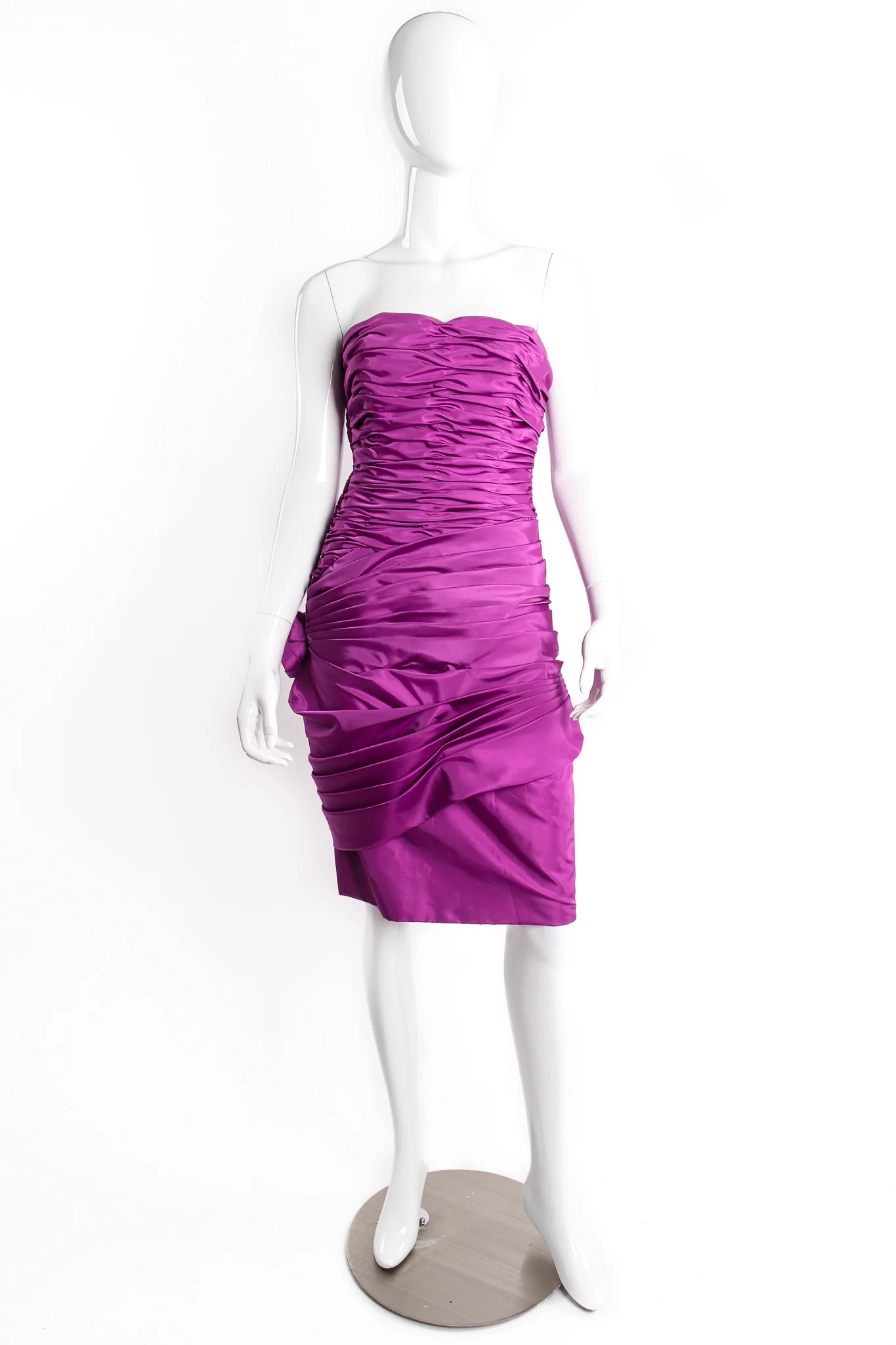 Rose Puff Ruched Cocktail Dress - Image 11