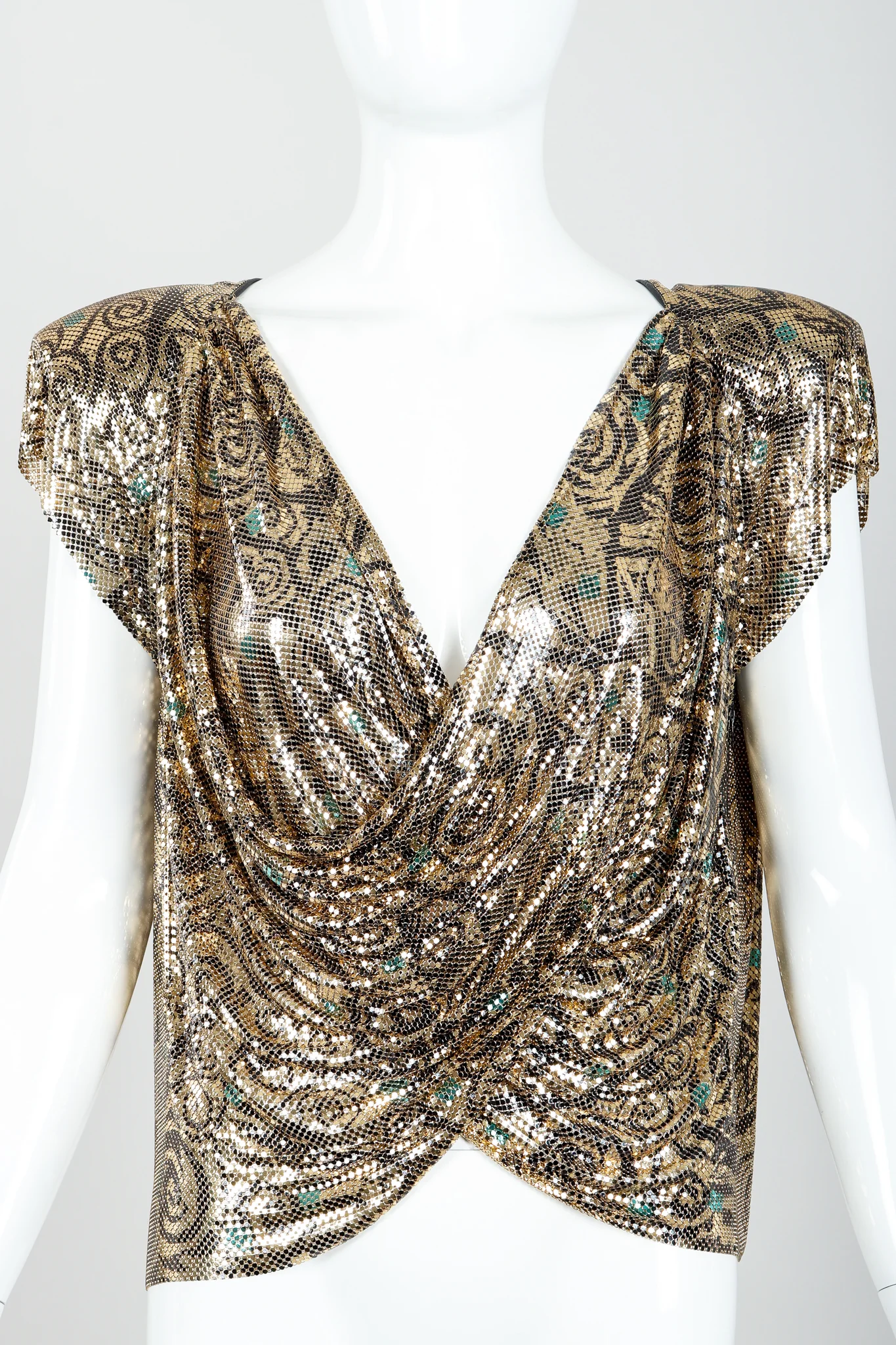 Rose Queen Draped Mesh Top