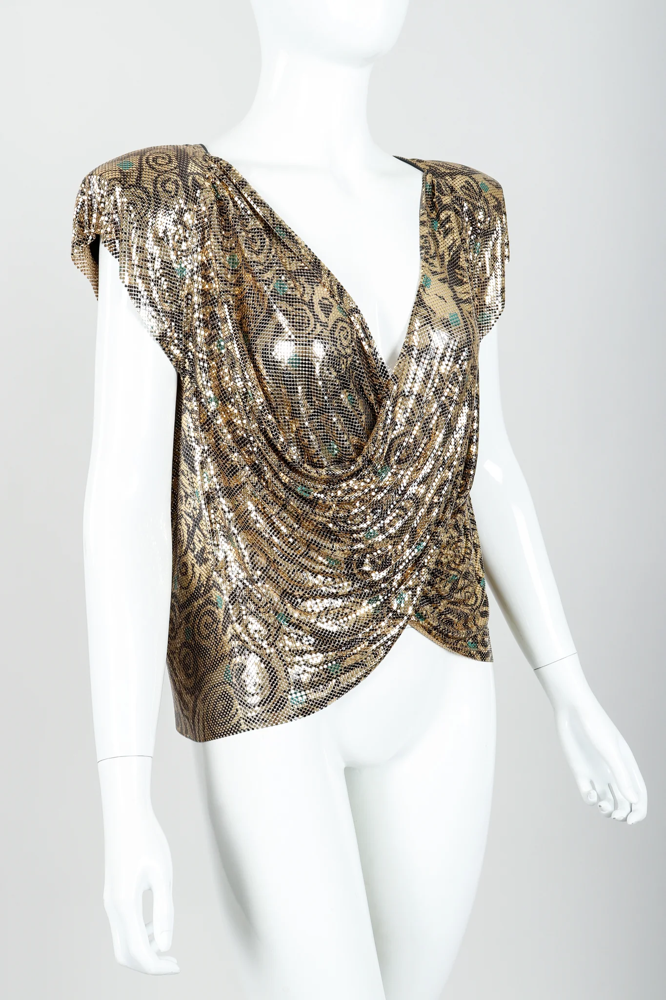 Rose Queen Draped Mesh Top - Image 2