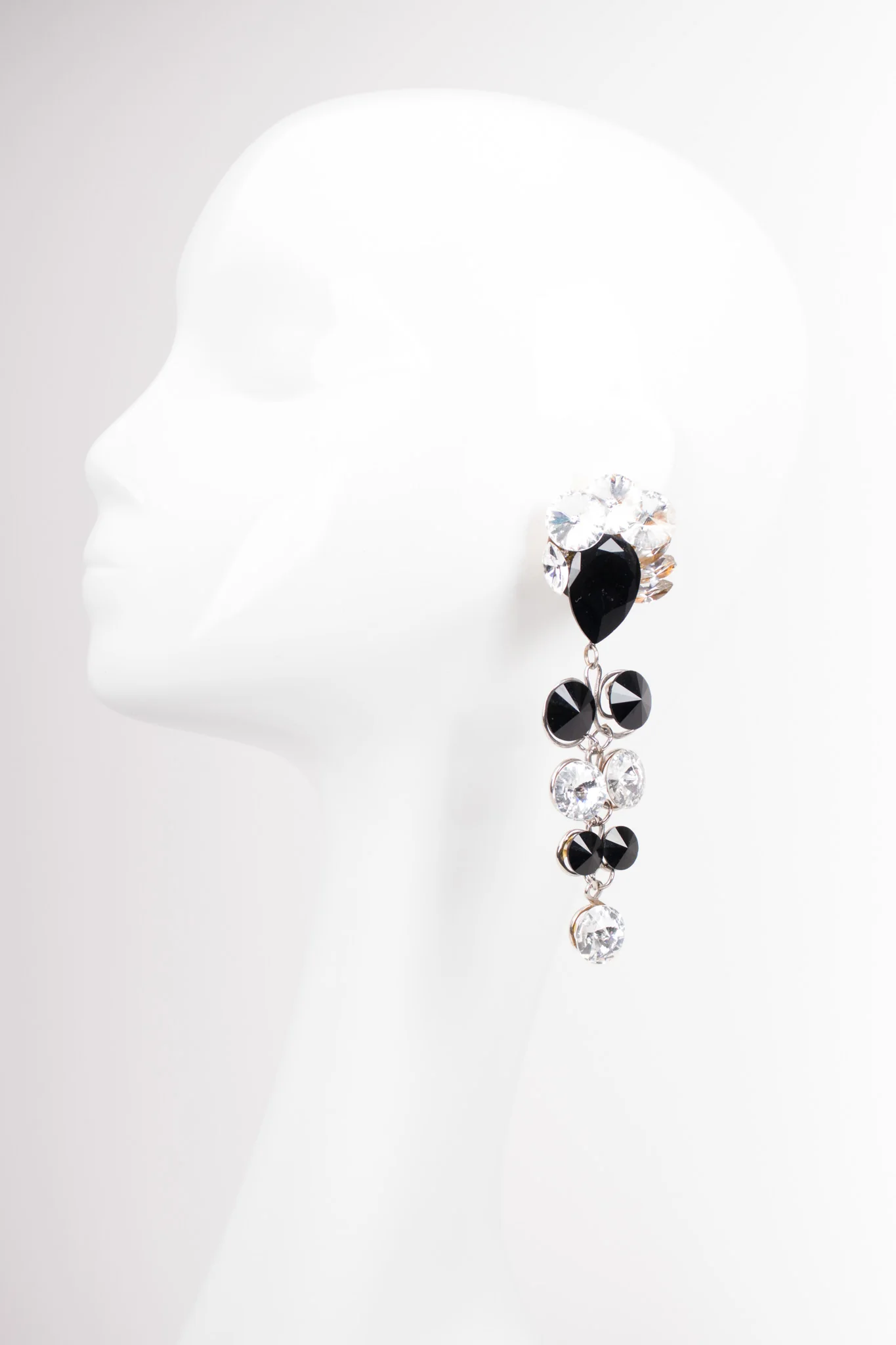 Round Crystal Doll Drop Earrings