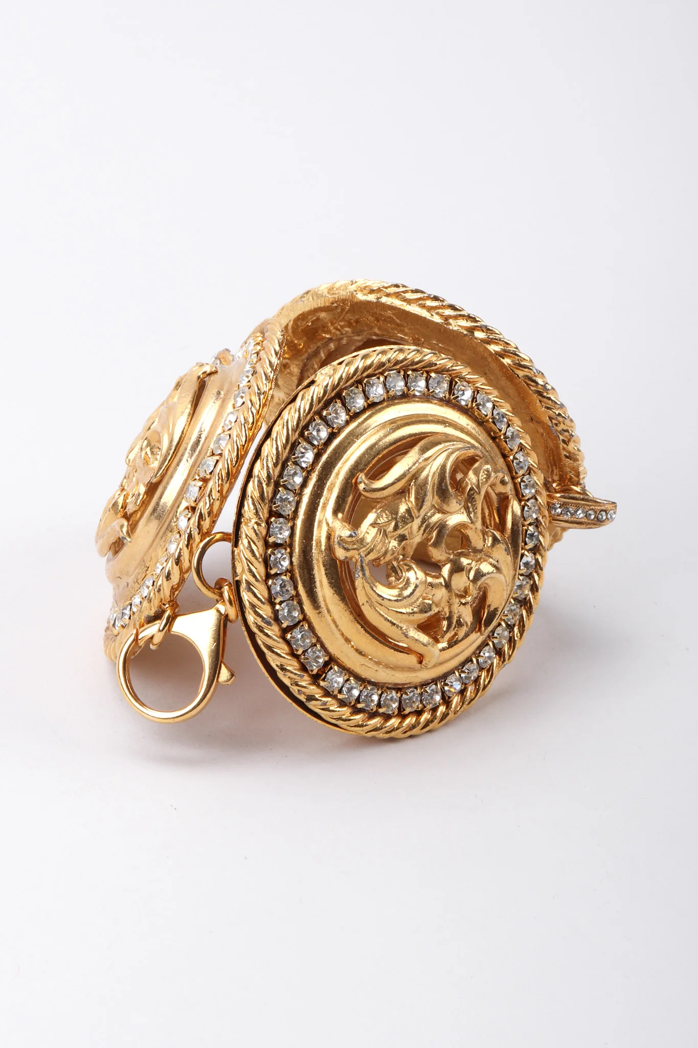 Round Metal Rhinestone Bracelet - Image 7