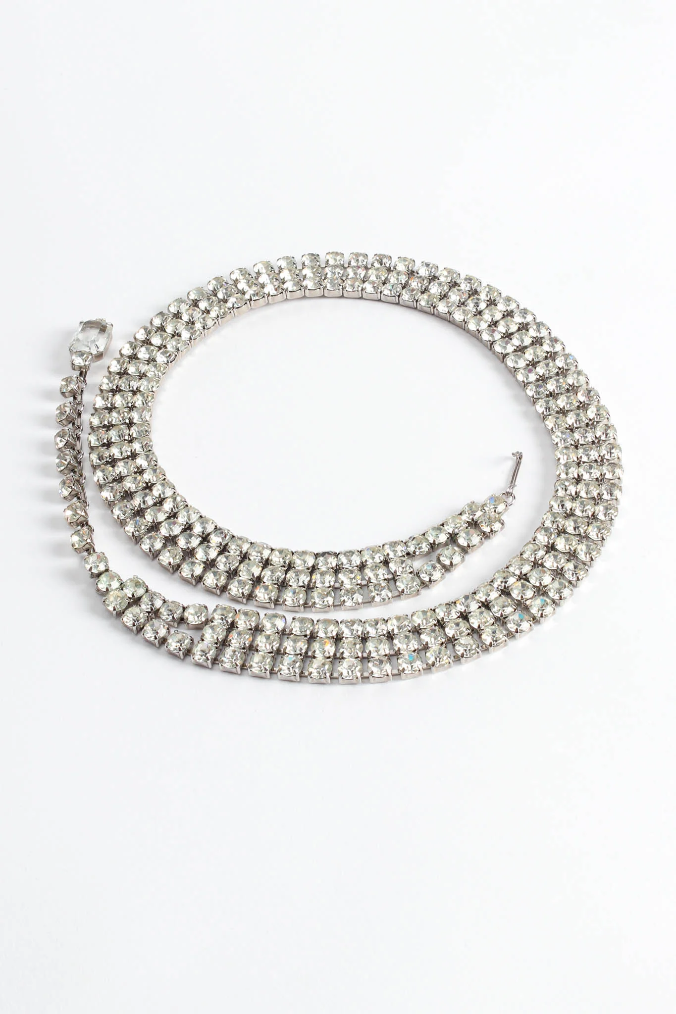 Round Rhinestone Metal Belt