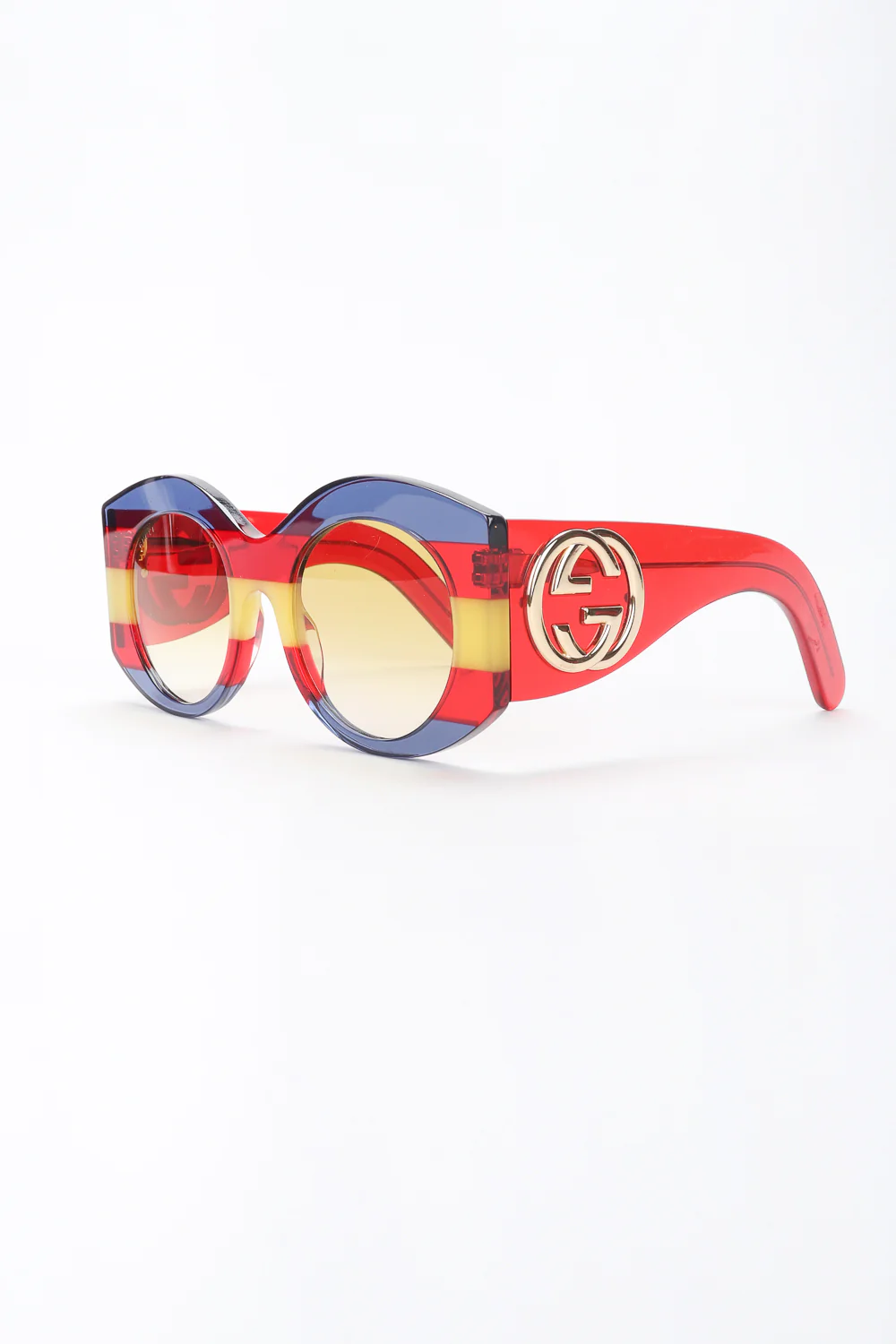 Round Stripe Sunglasses - Image 3