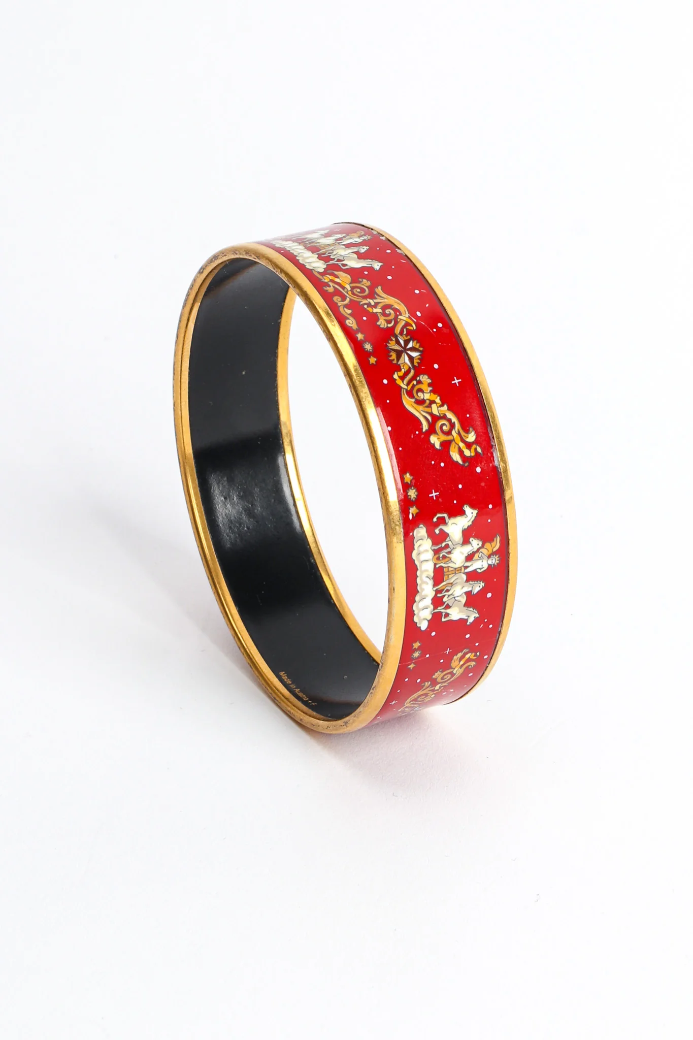 Royal Cherub Horses Wide Enamel Bracelet - Image 6
