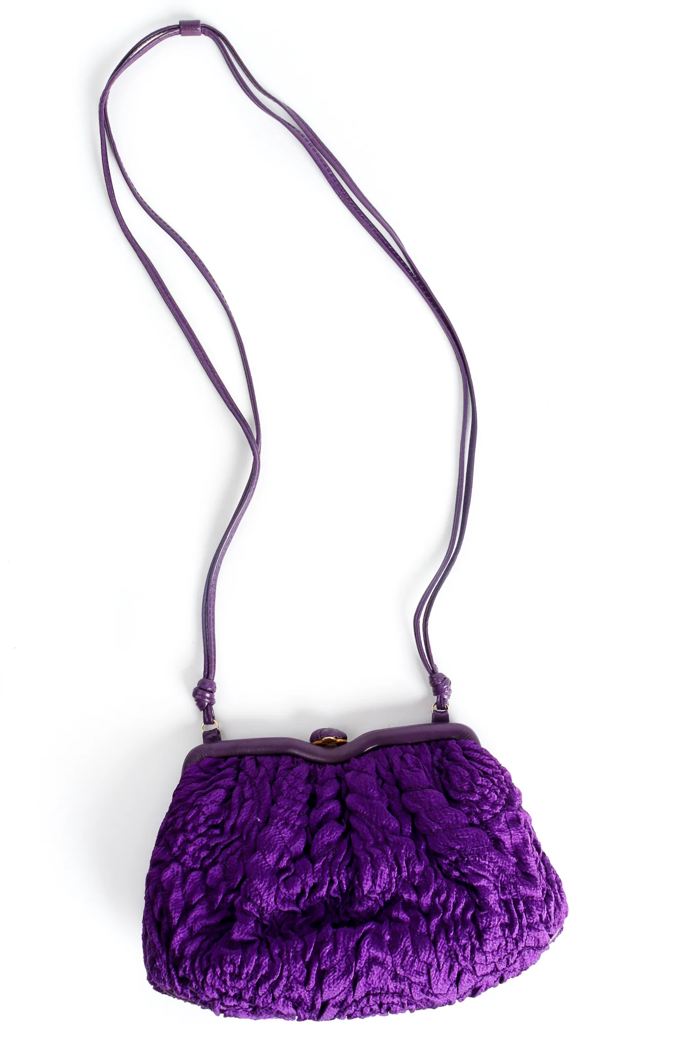 Royal Ruched Satin Shoulder Bag - Image 3