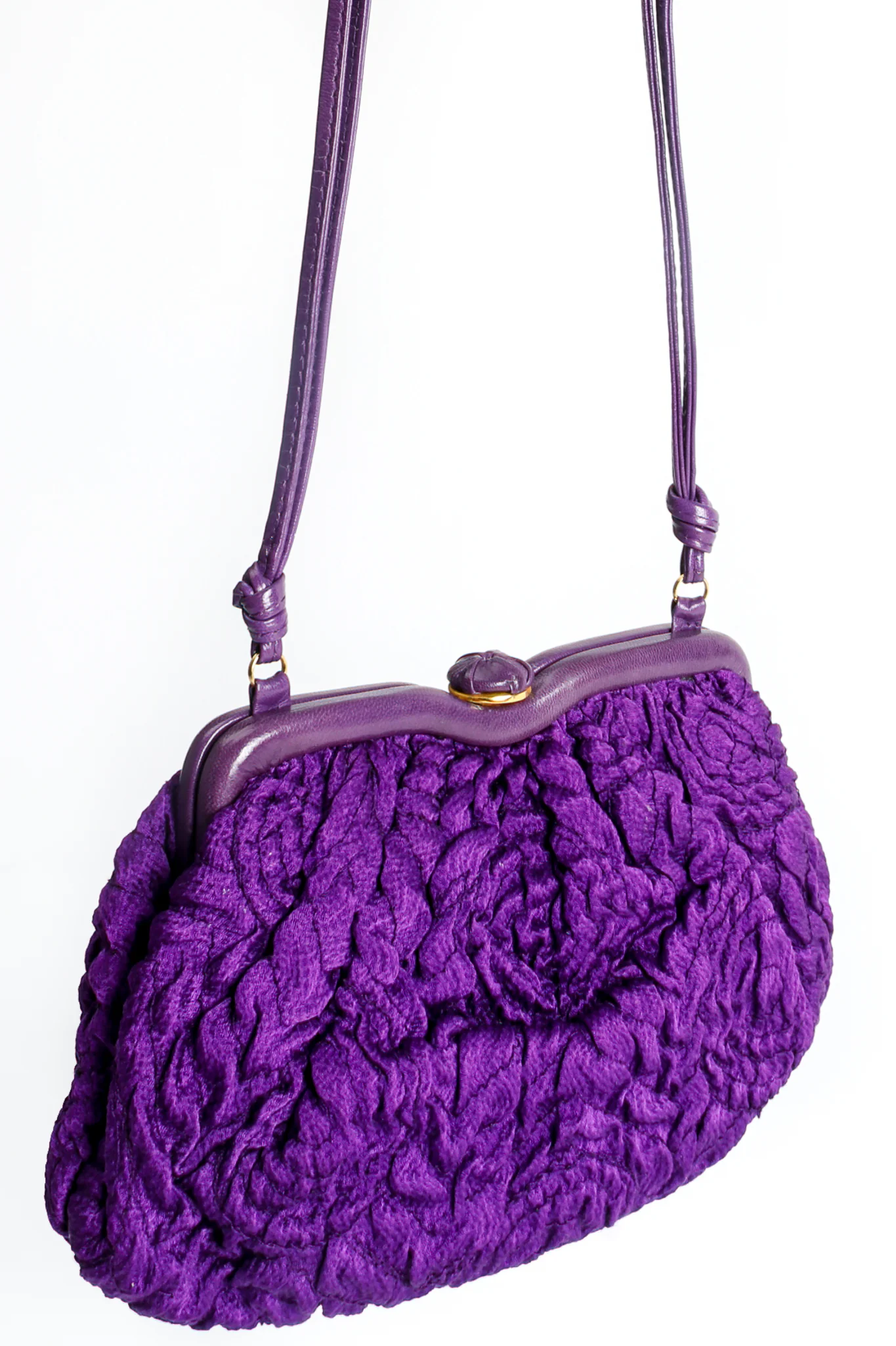 Royal Ruched Satin Shoulder Bag - Image 4