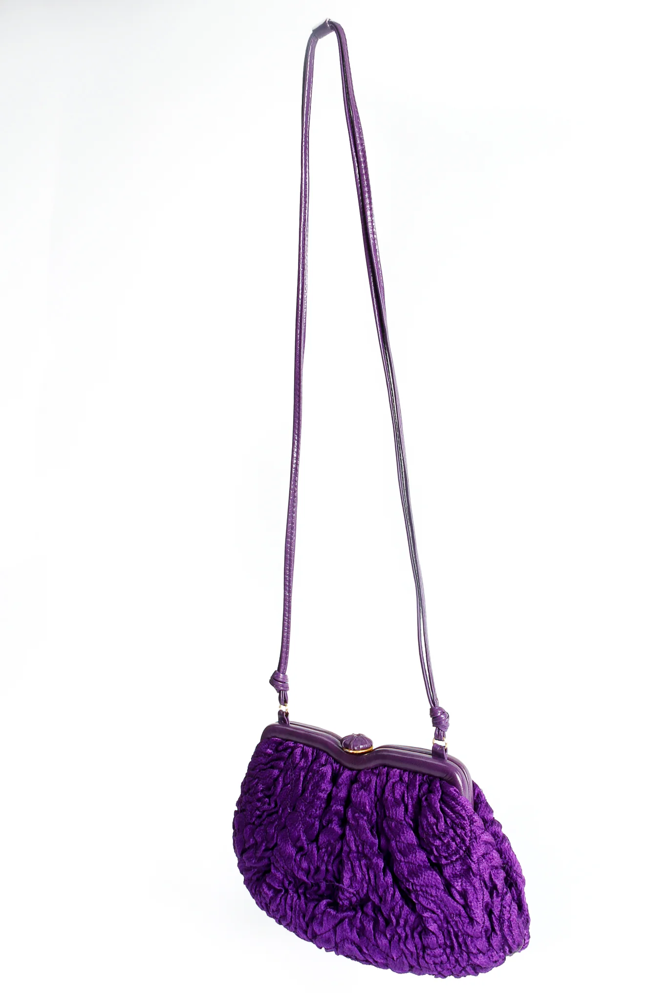 Royal Ruched Satin Shoulder Bag - Image 5