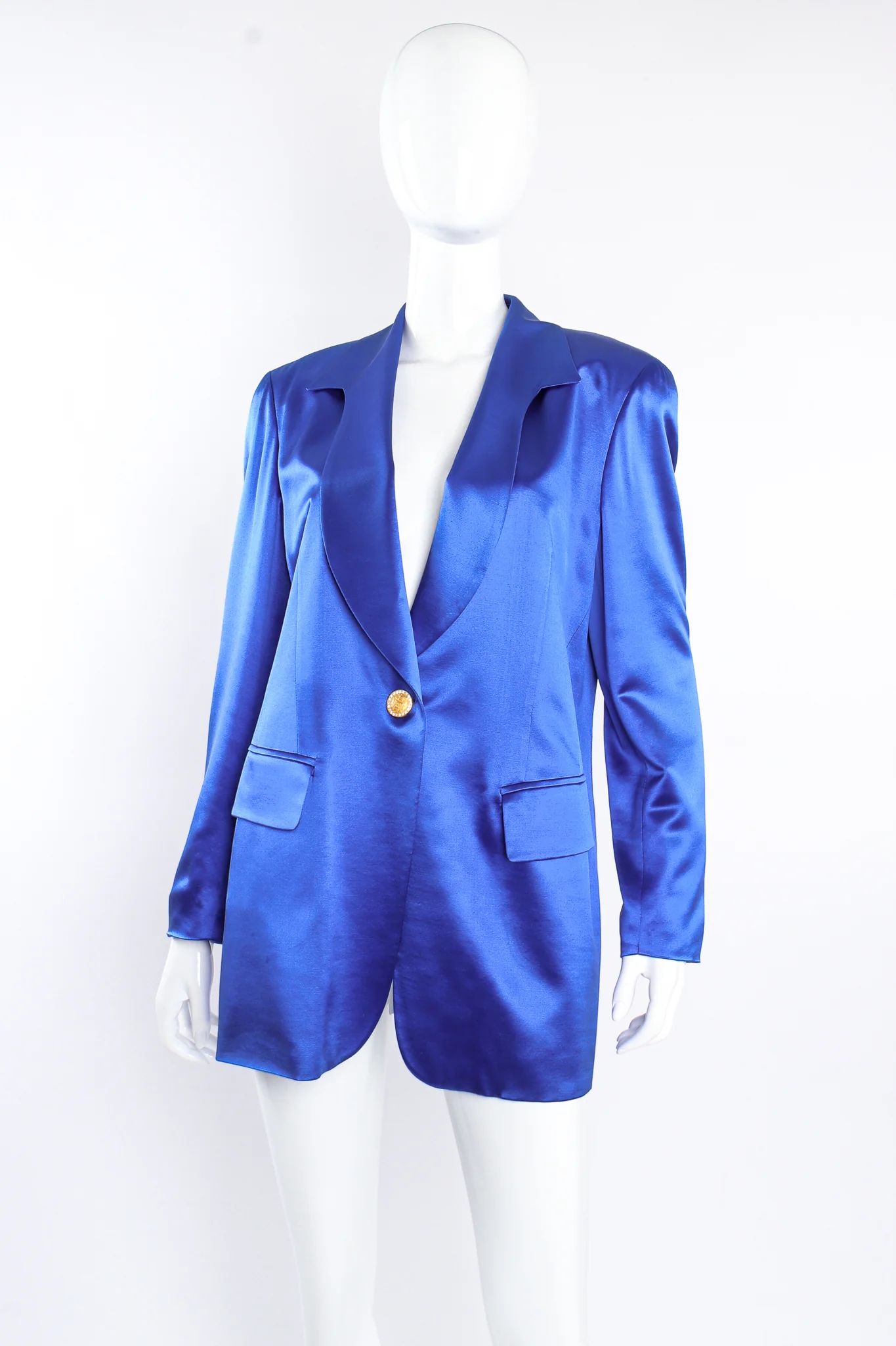 Royal Satin Boyfriend Jacket - Image 2