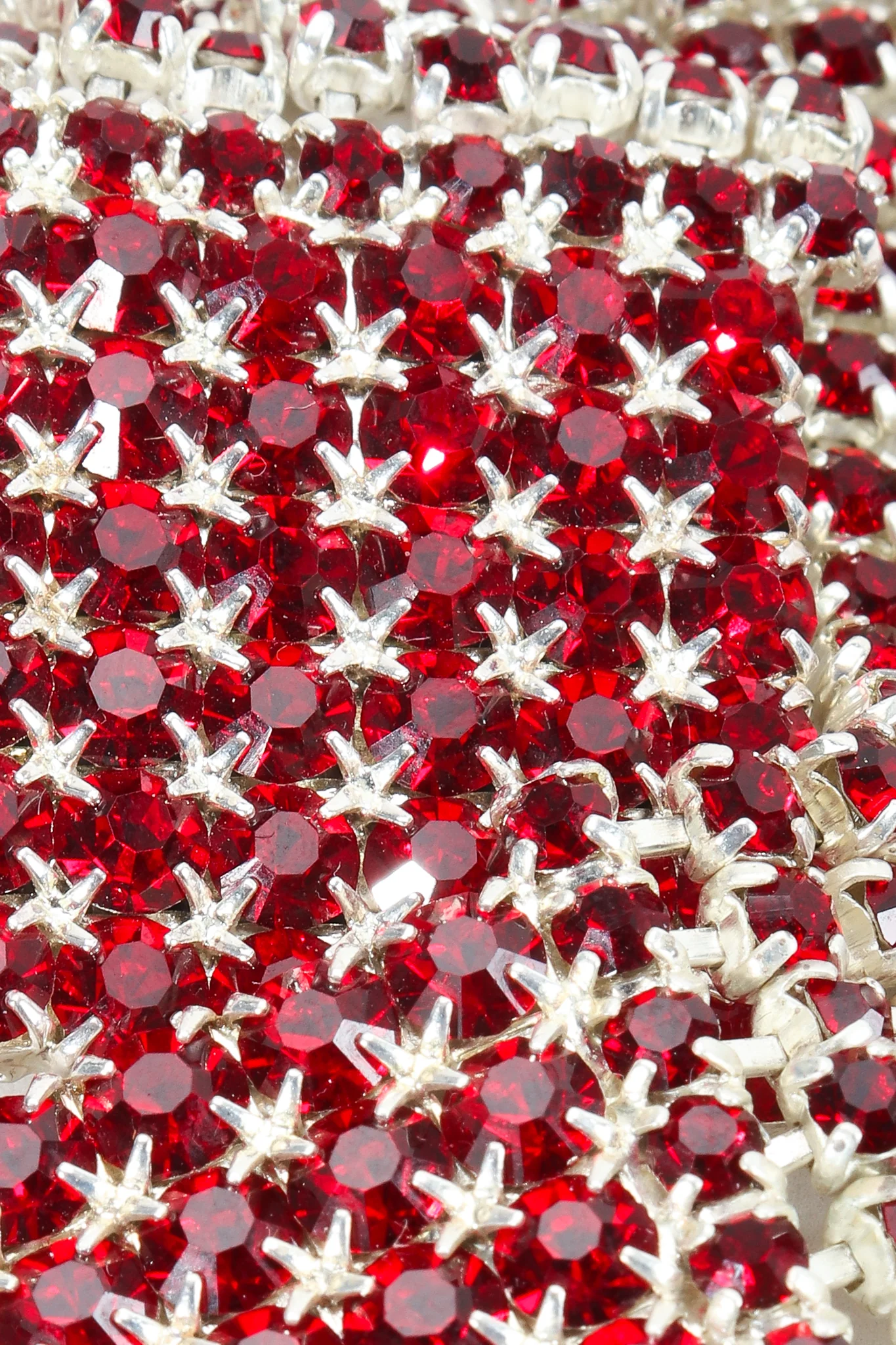 Ruby Rhinestone Fringe Earrings - Image 6