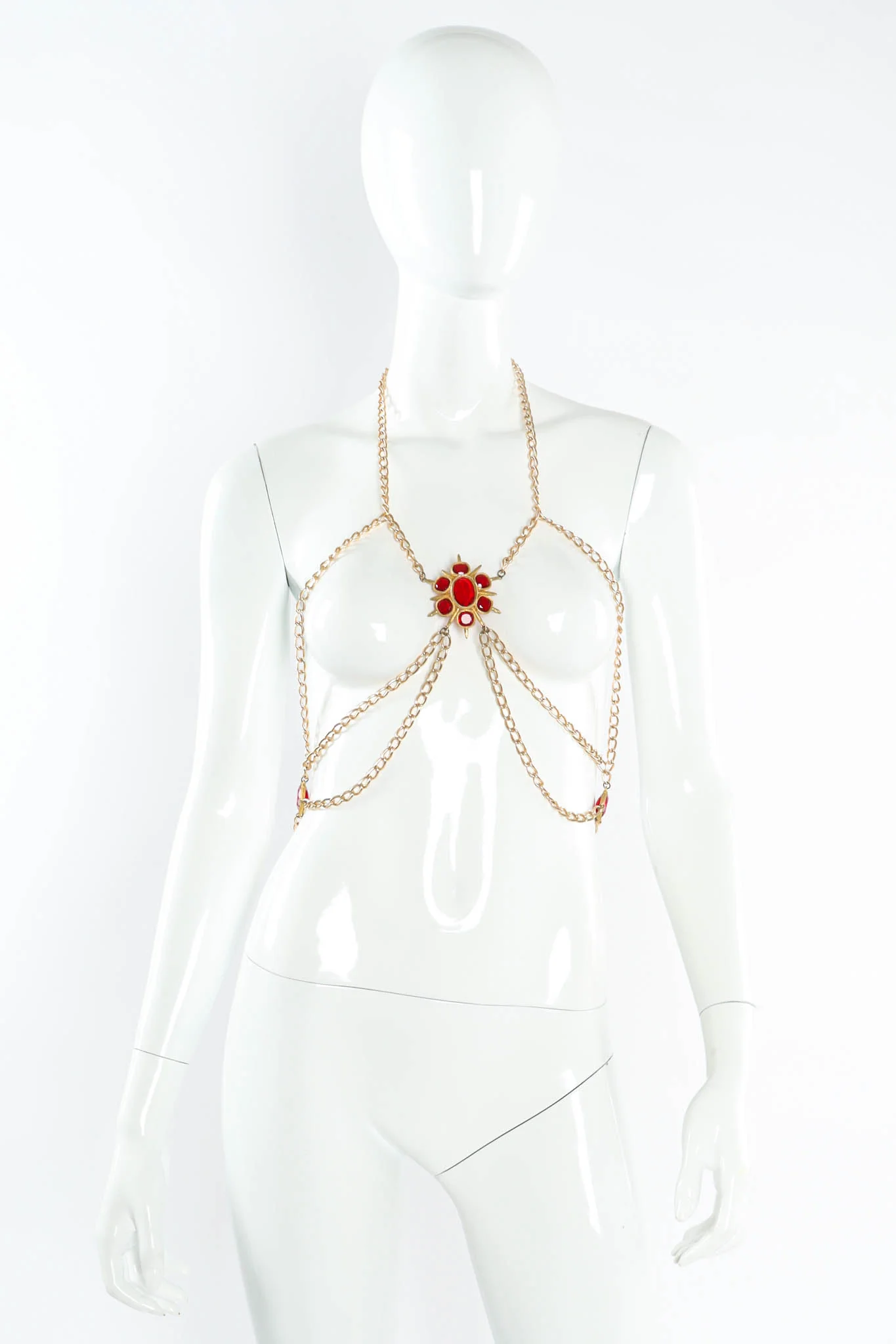 Ruby Stone Bra Chain Harness