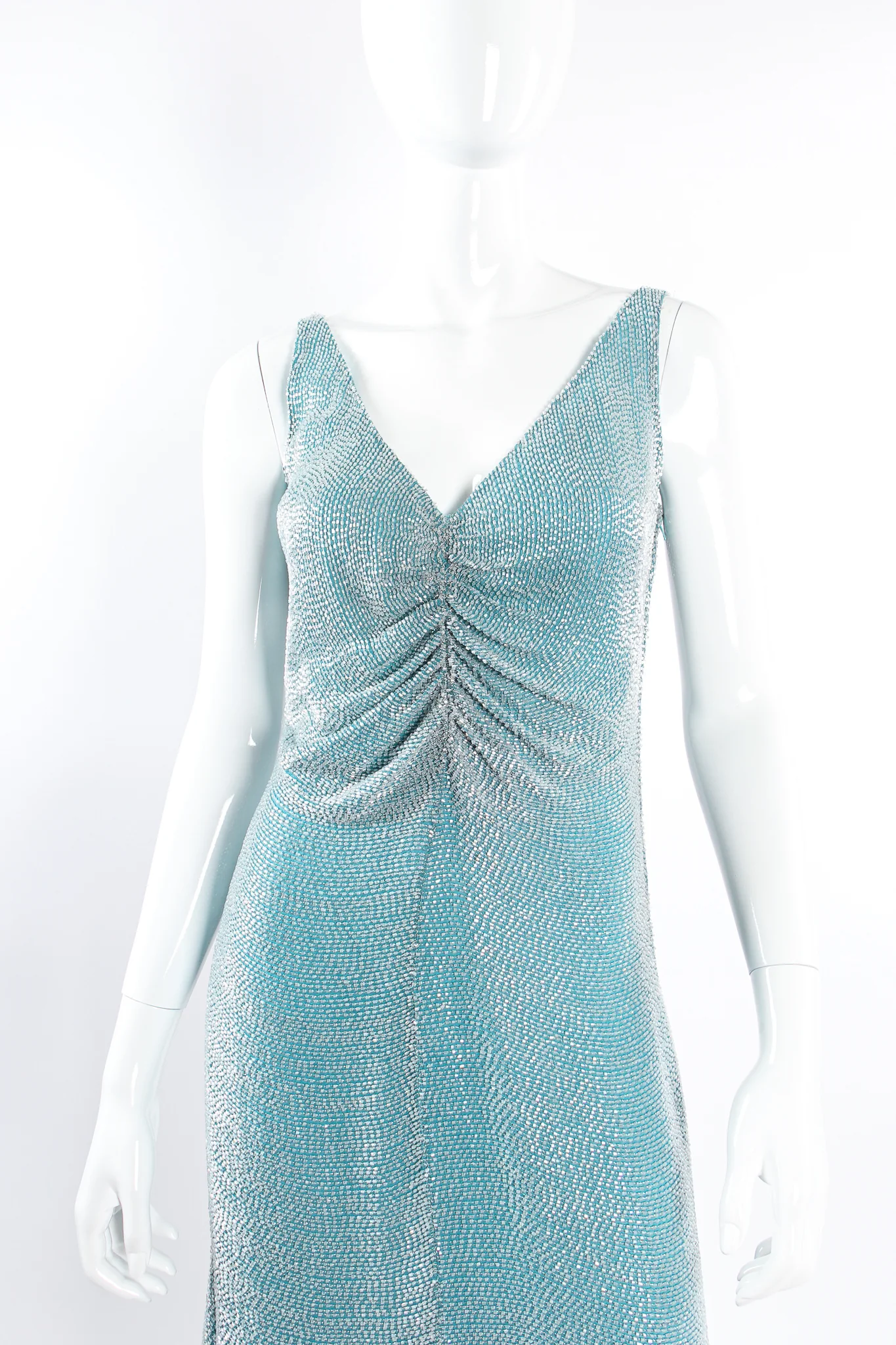 Beaded Ruched Bodice Dress - Image 2