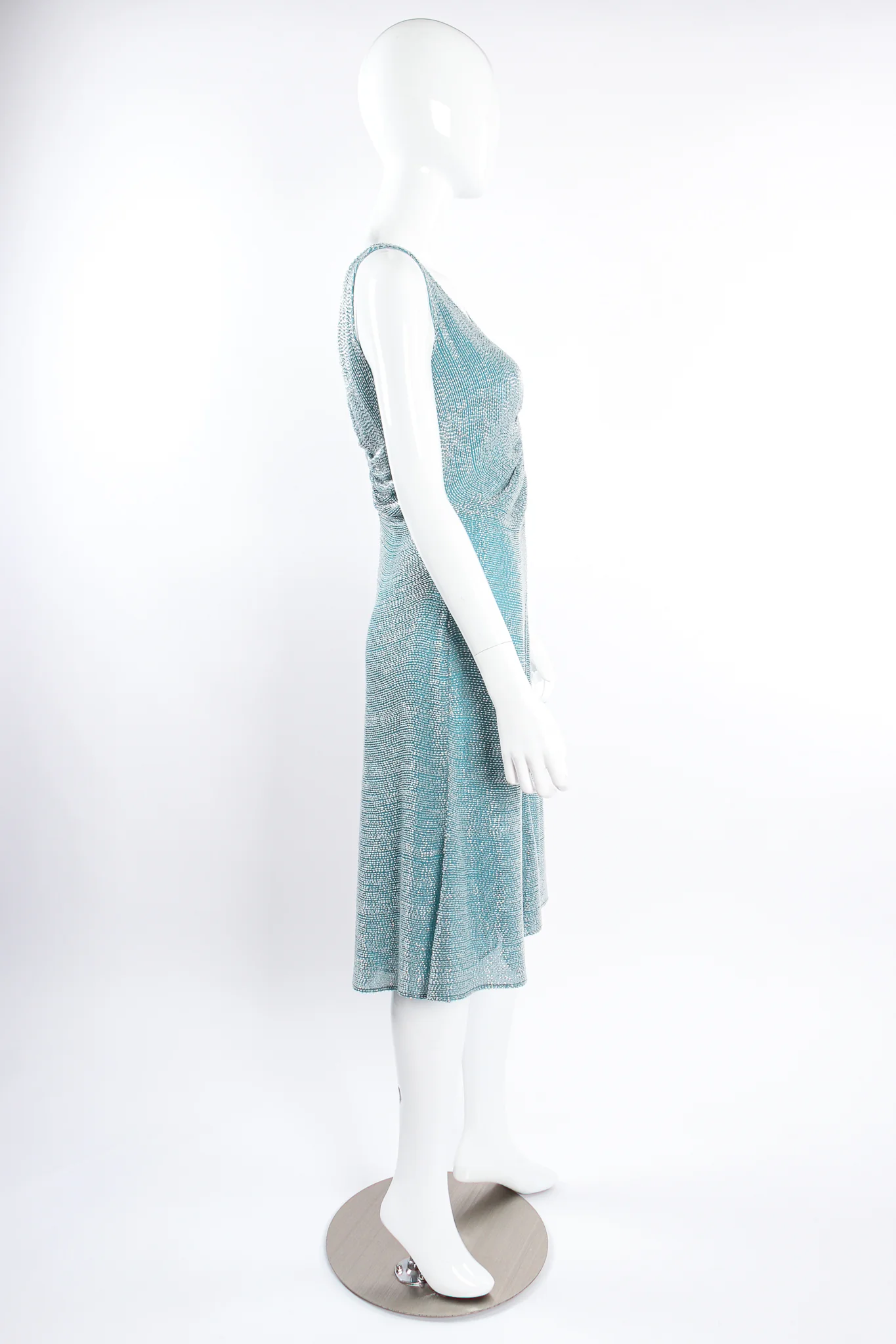 Beaded Ruched Bodice Dress - Image 4