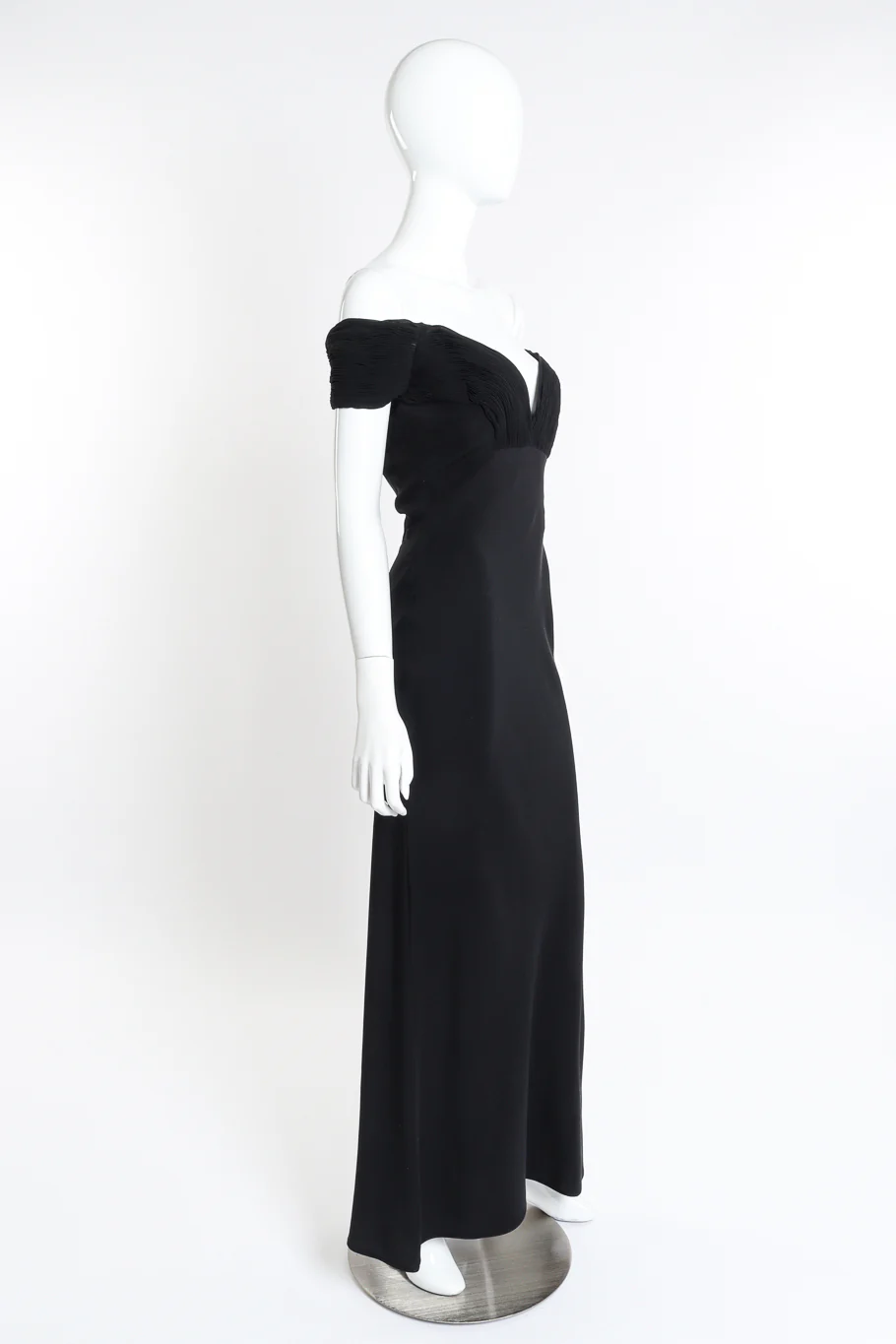 Ruched Bustier Off Shoulder Gown - Image 2