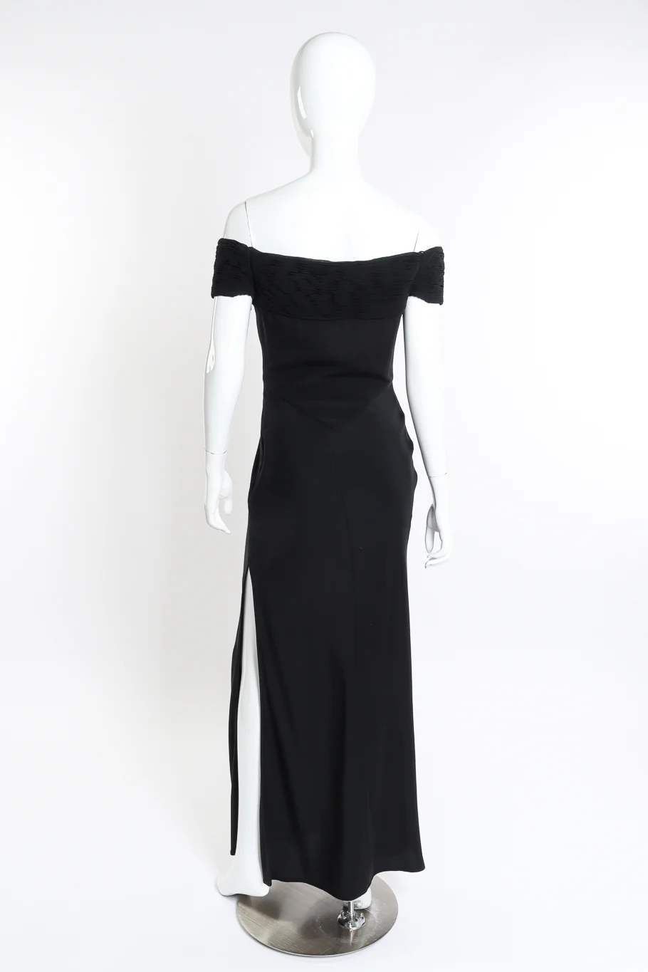 Ruched Bustier Off Shoulder Gown - Image 3