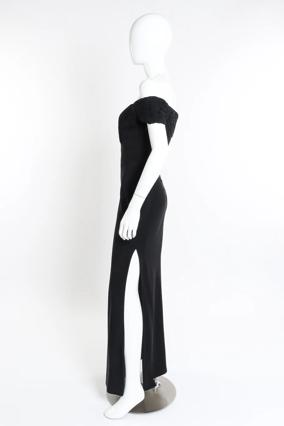 Ruched Bustier Off Shoulder Gown - Image 4