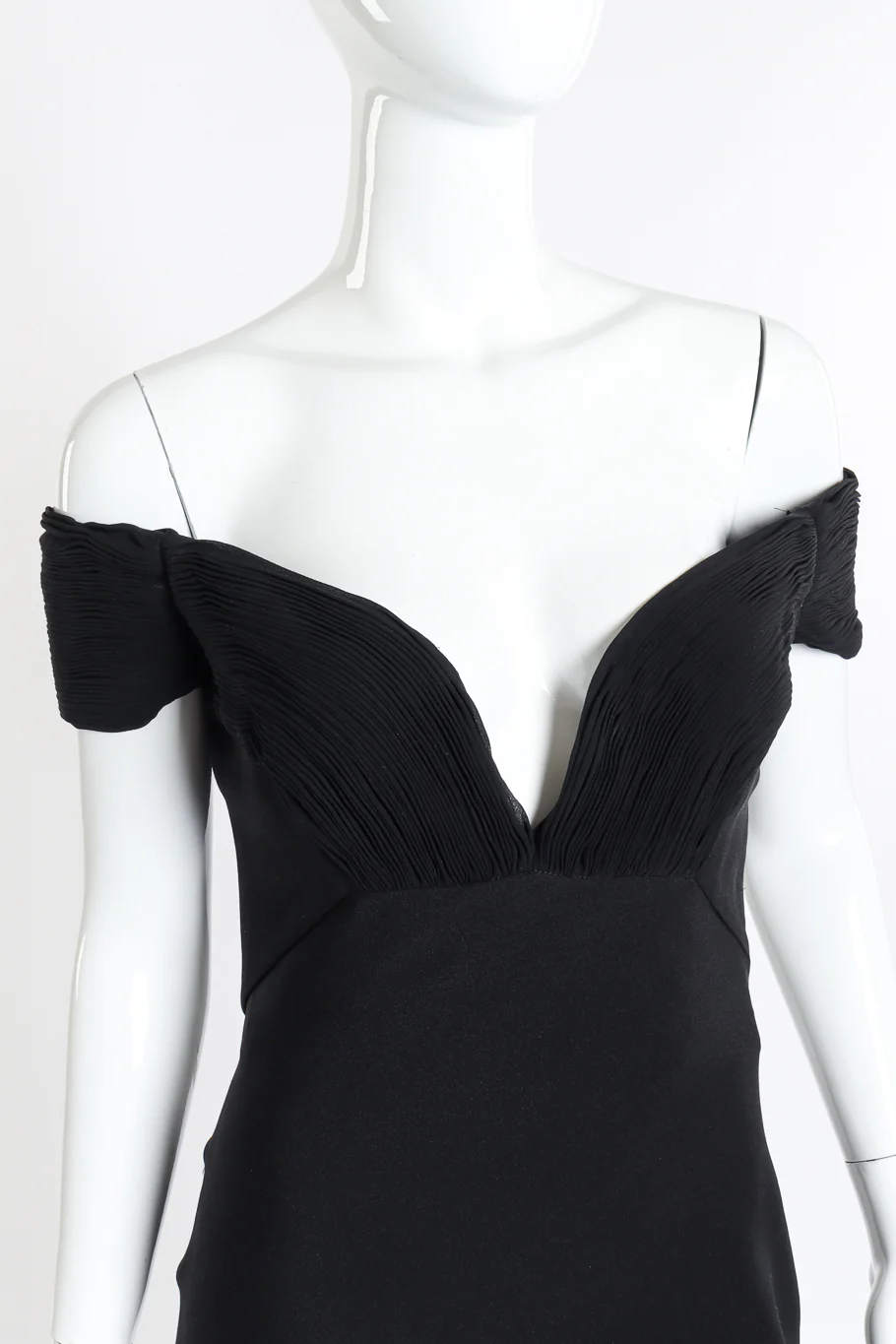 Ruched Bustier Off Shoulder Gown - Image 5