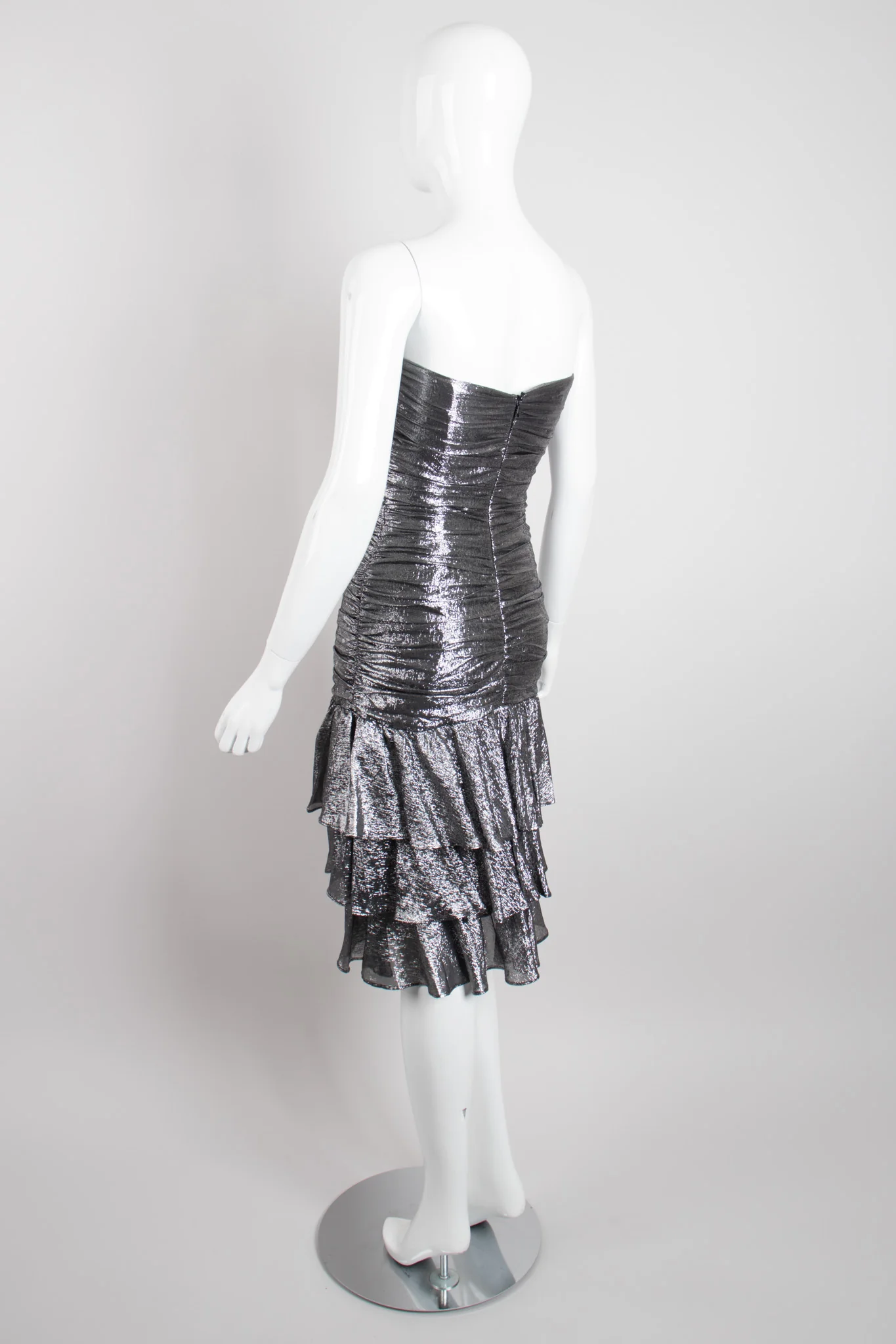 Ruched Lamé Disco Dress - Image 5