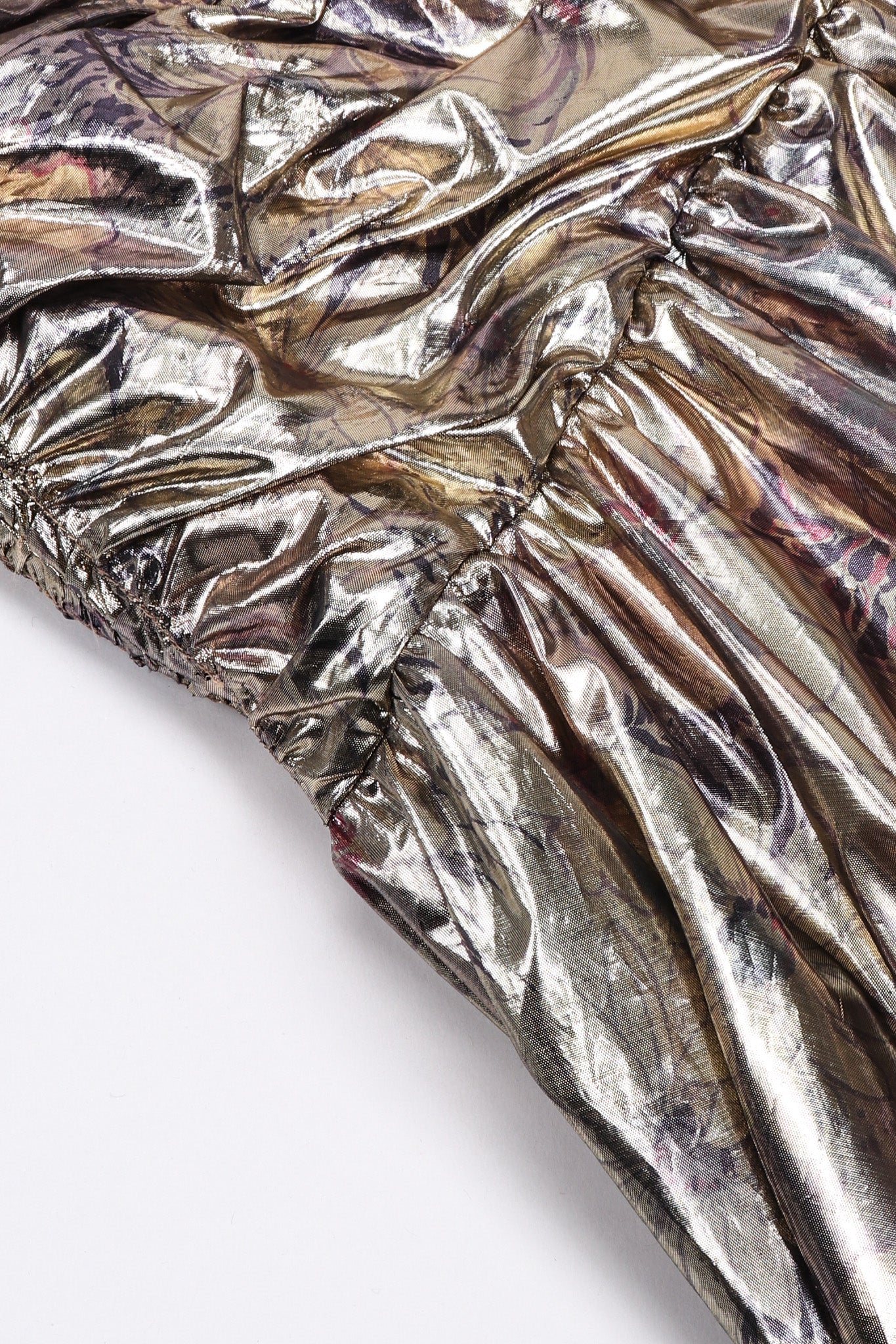 Ruched Liquid Gold Gown - Image 11