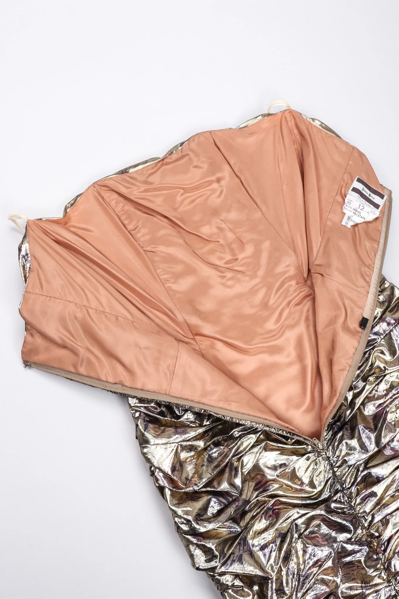 Ruched Liquid Gold Gown - Image 13