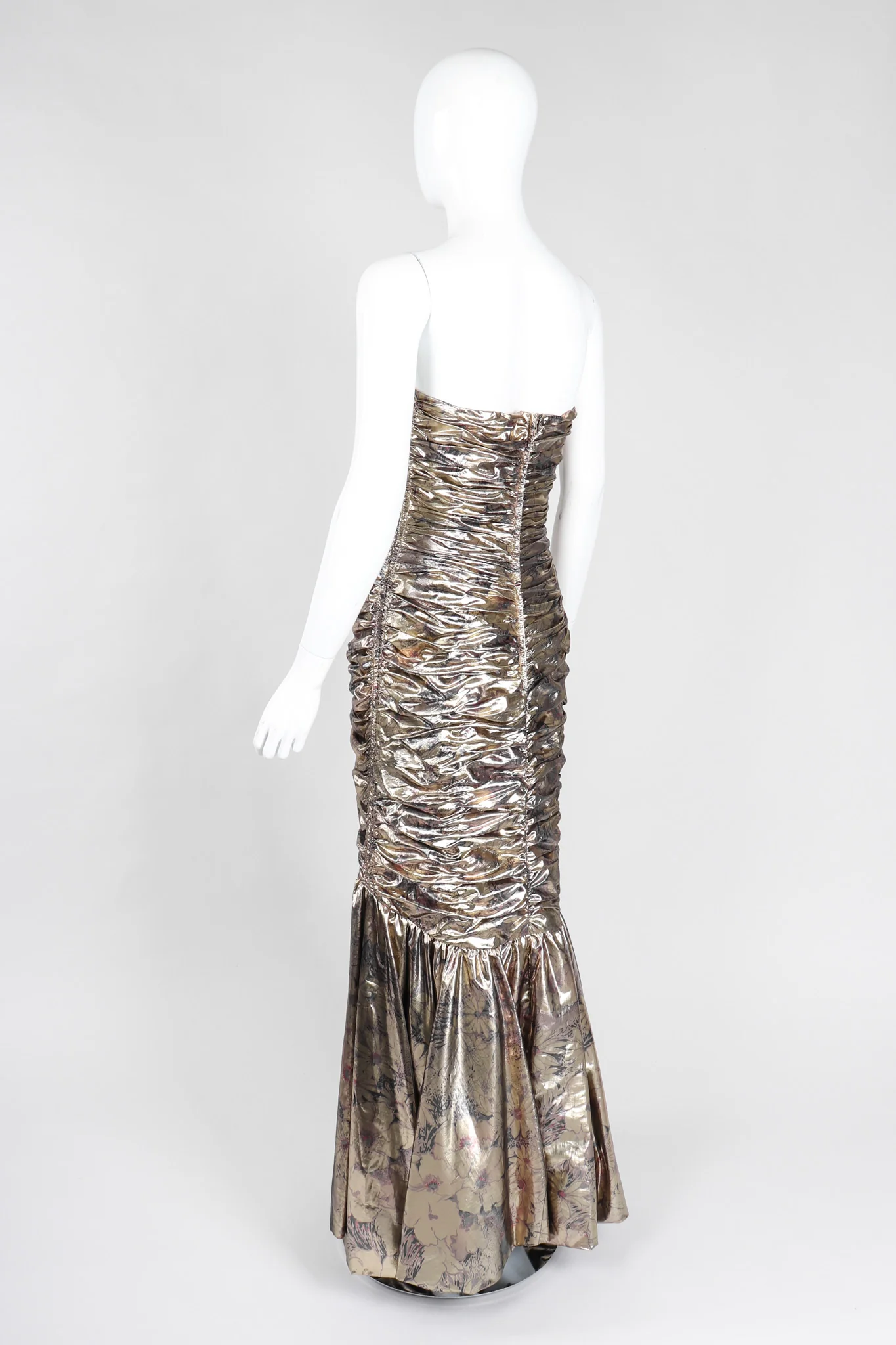 Ruched Liquid Gold Gown - Image 5