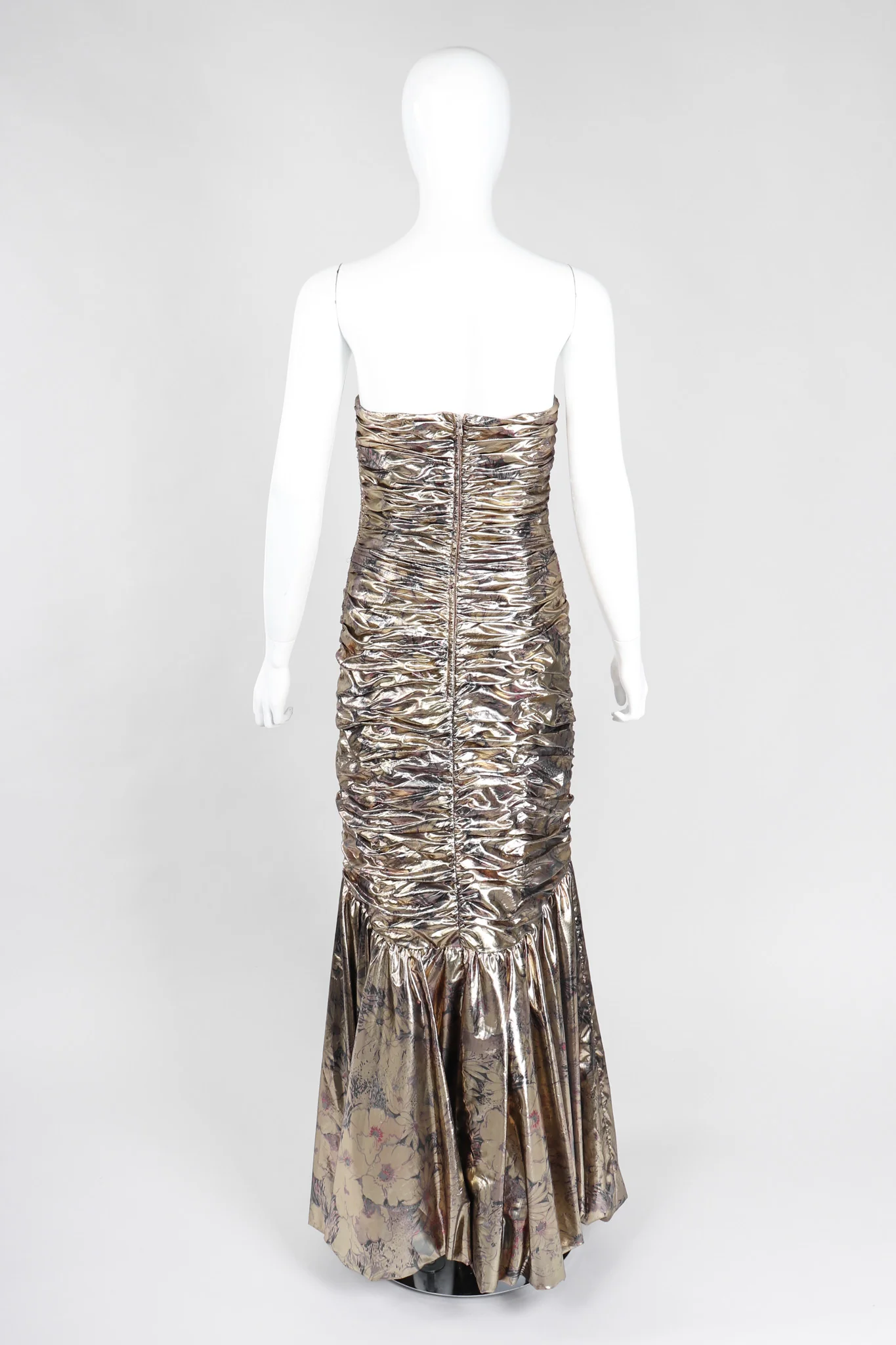 Ruched Liquid Gold Gown - Image 6