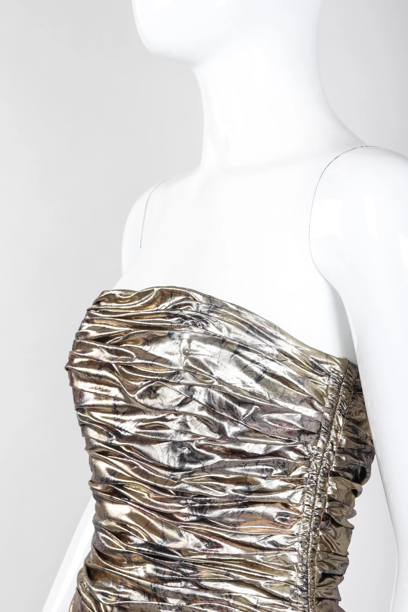 Ruched Liquid Gold Gown - Image 7