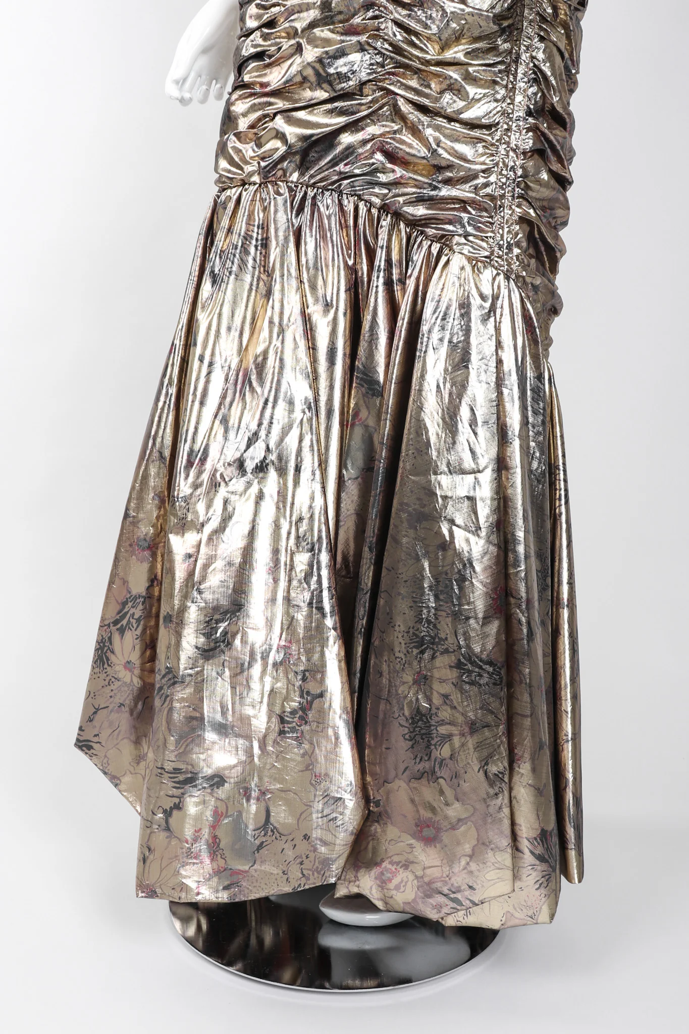 Ruched Liquid Gold Gown - Image 8