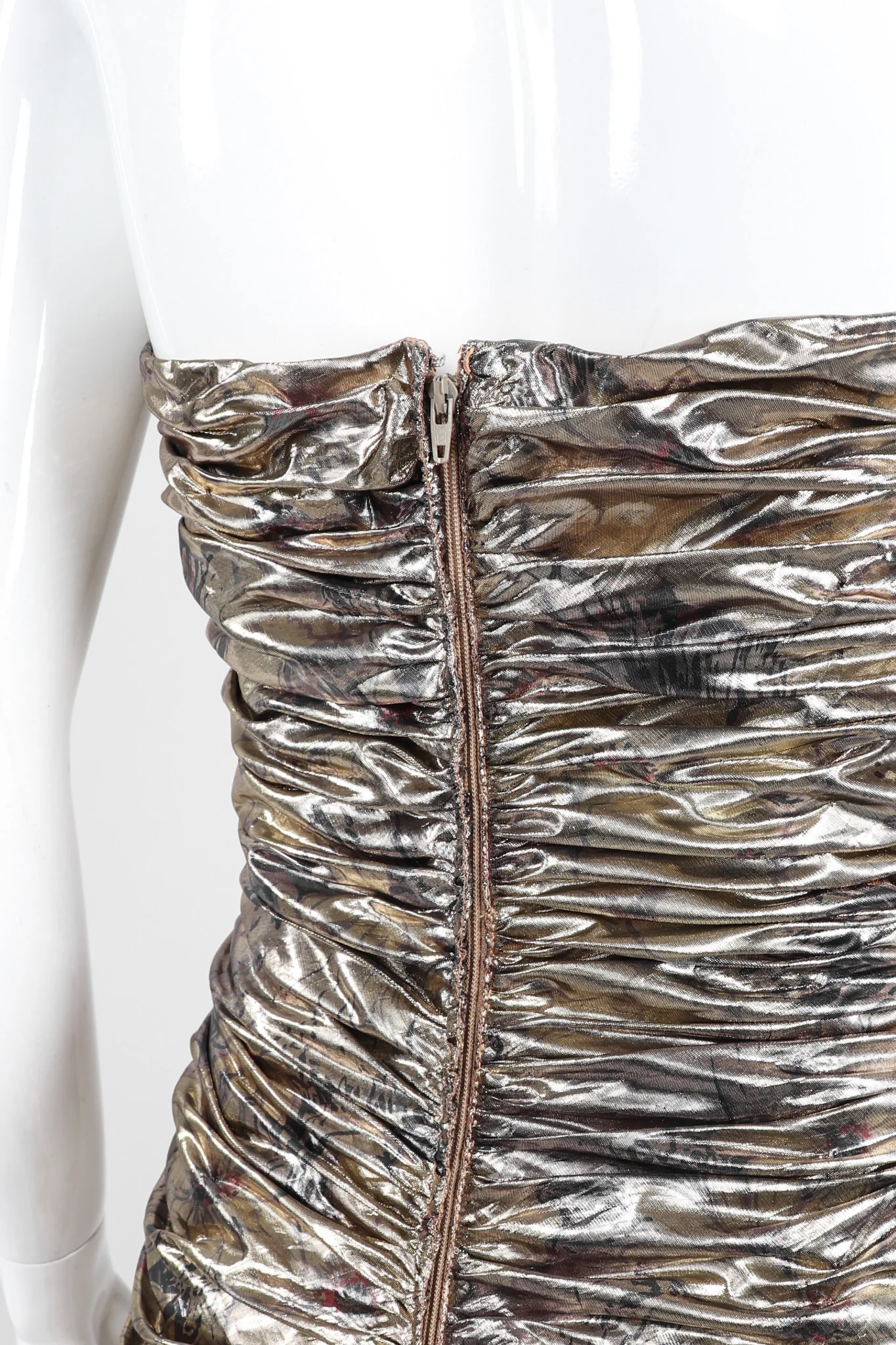 Ruched Liquid Gold Gown - Image 9