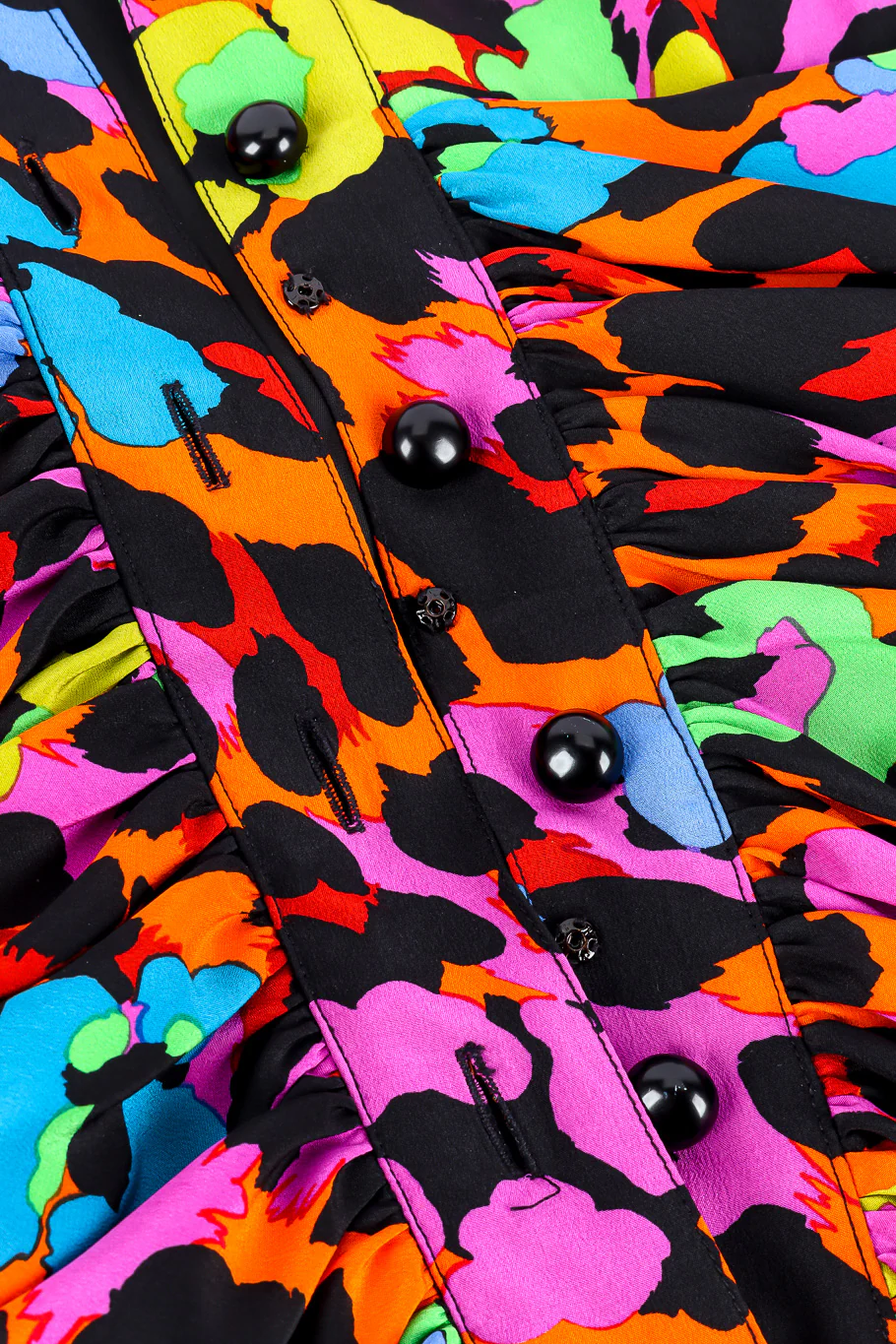 Ruched Neon Leopard Dress - Image 6