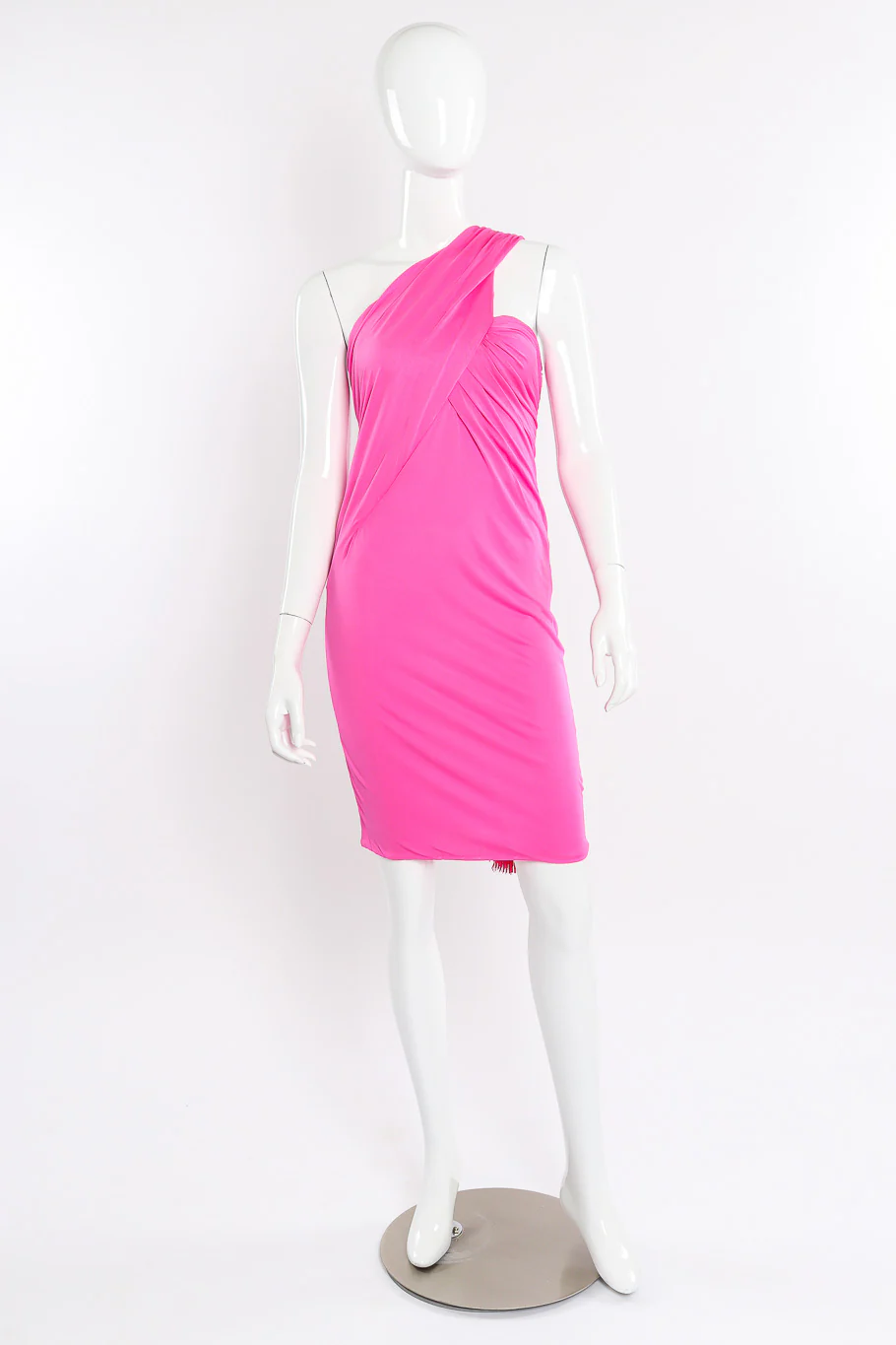 Ruched One Shoulder Dress