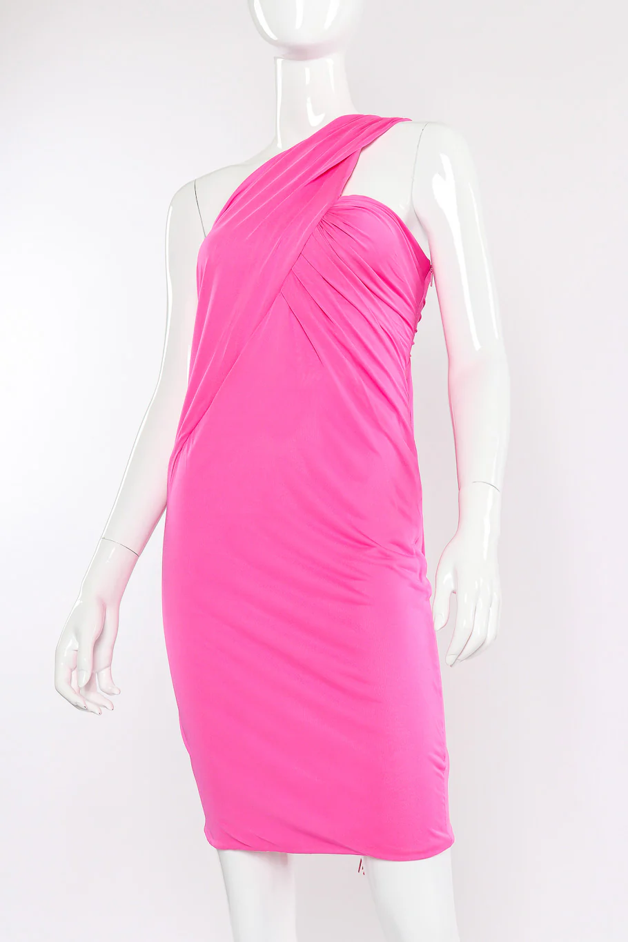 Ruched One Shoulder Dress - Image 4