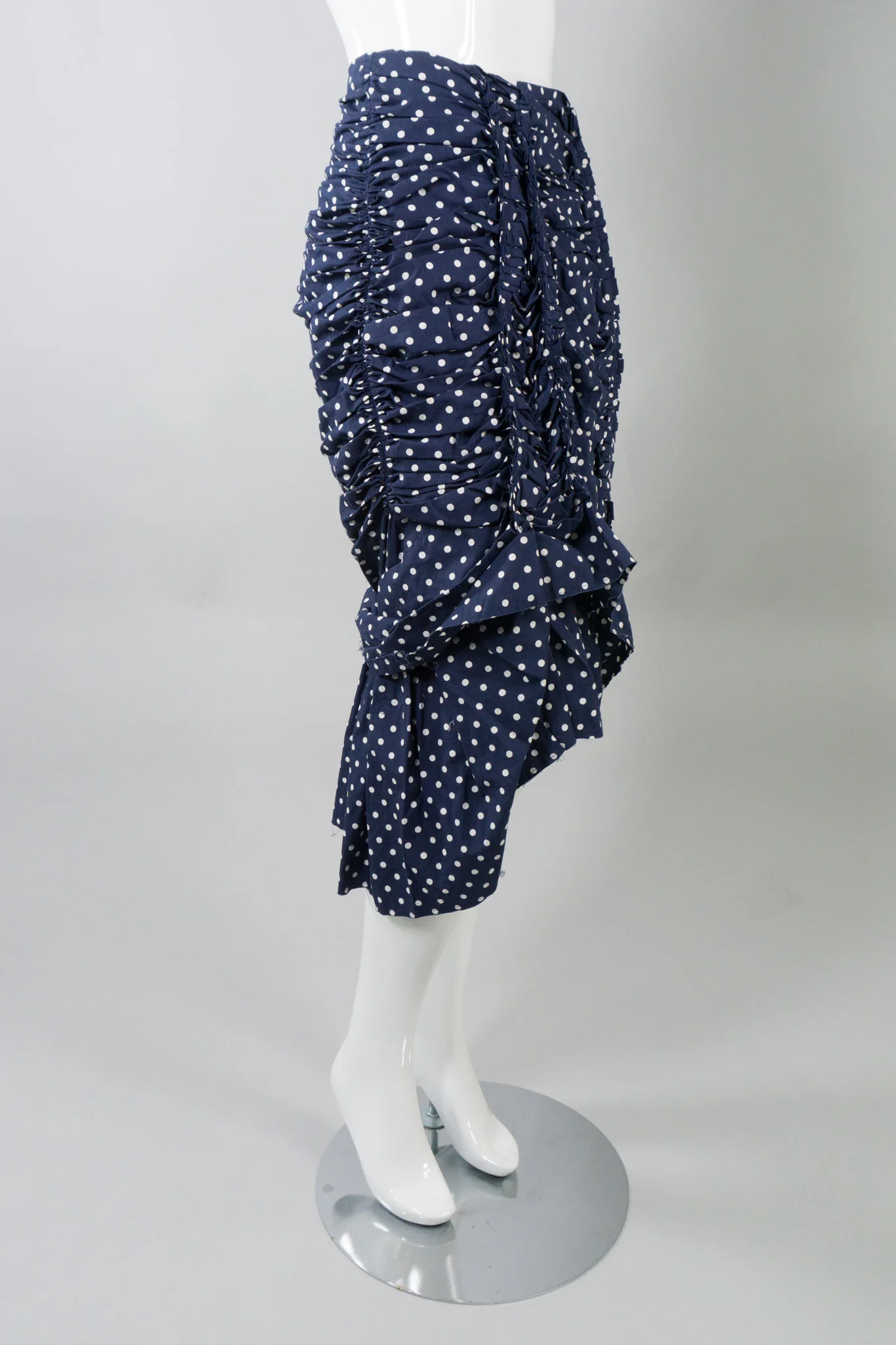 Ruched Pleat Dot Skirt