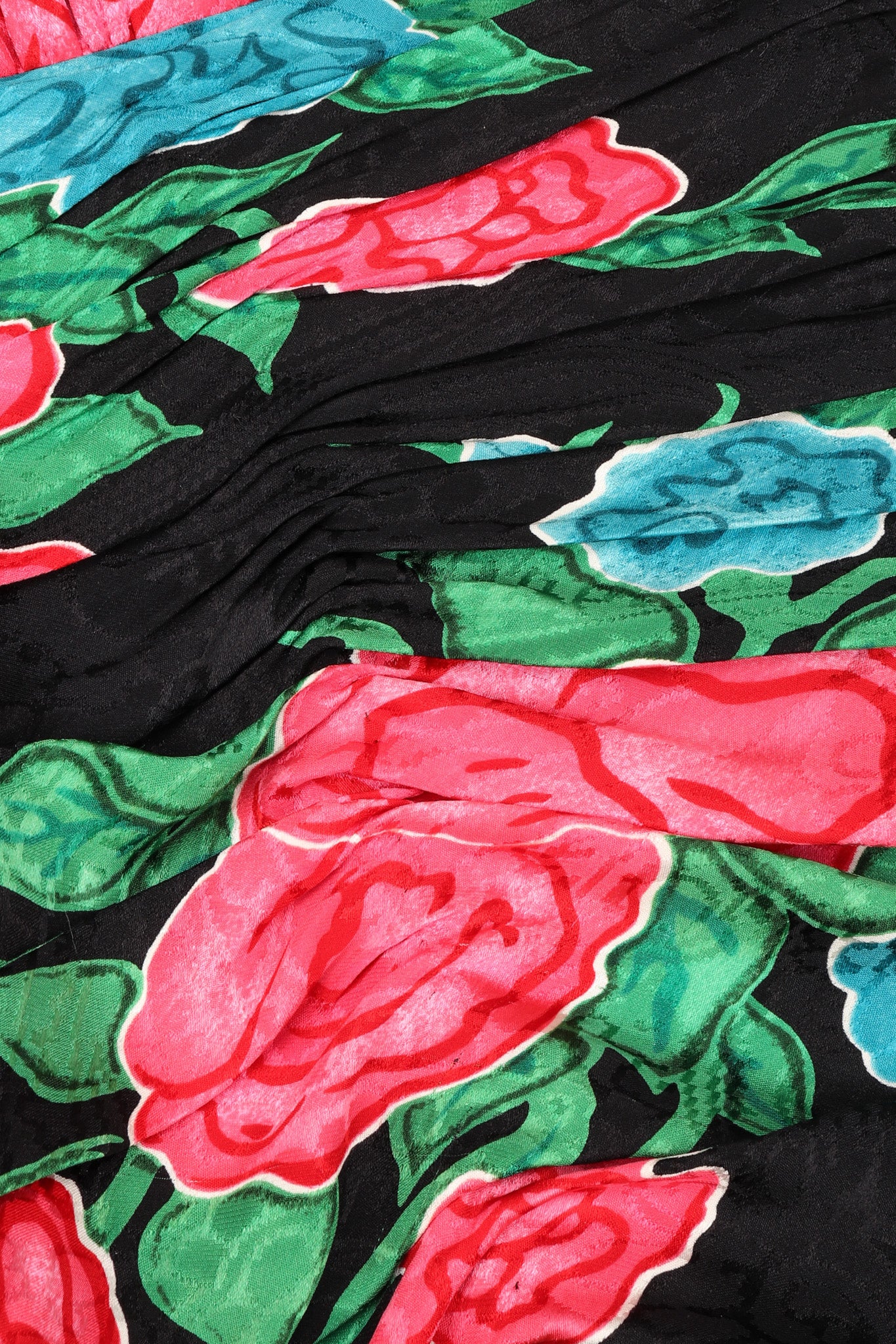 Ruched Roses Silk Dress - Image 15
