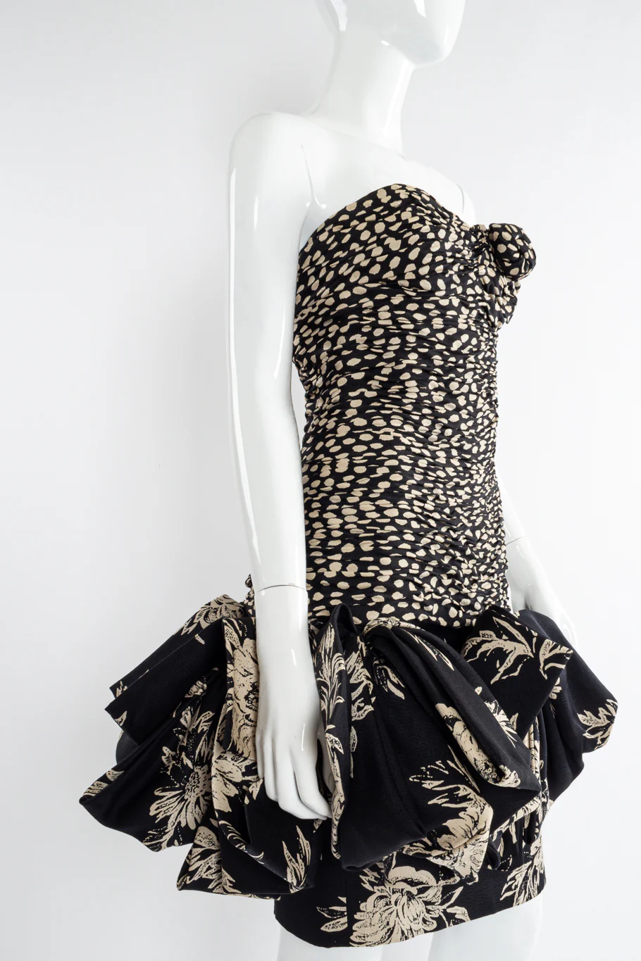 Ruched Spot Flounce Dress - Image 2