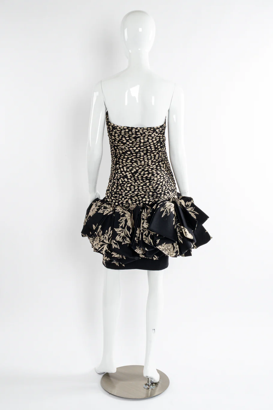 Ruched Spot Flounce Dress - Image 5